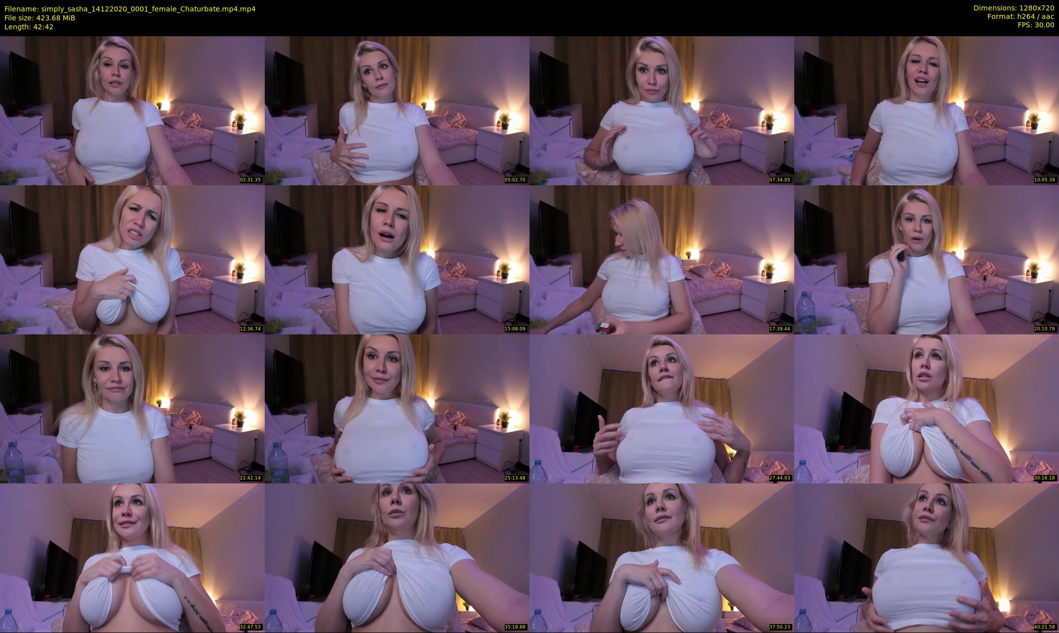 simply_sasha — 43 minute Chaturbate female cam show recording, 720p, Dec 14, 2020