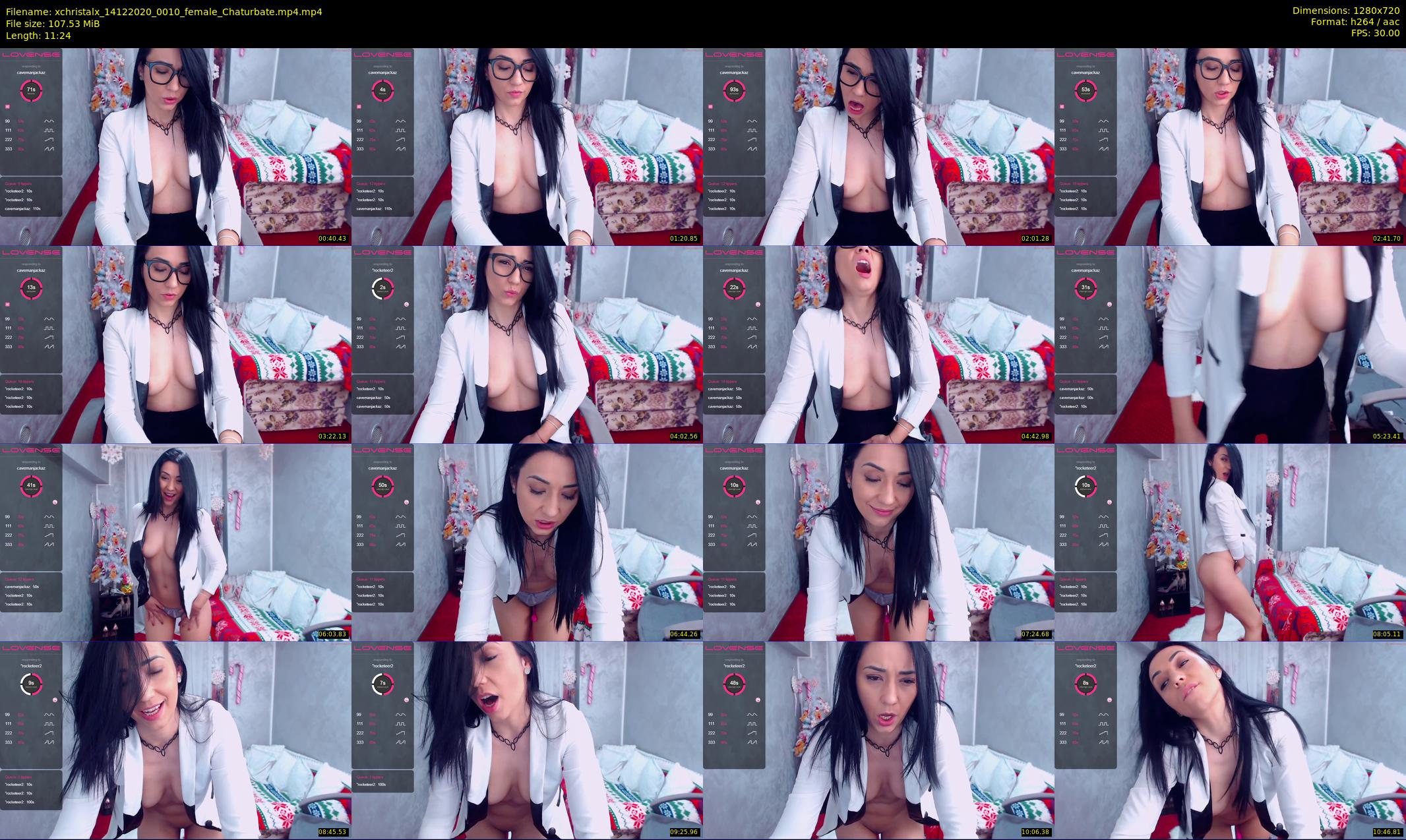 xchristalx — 12 minute Chaturbate female cam show recording, 720p, Dec 14, 2020