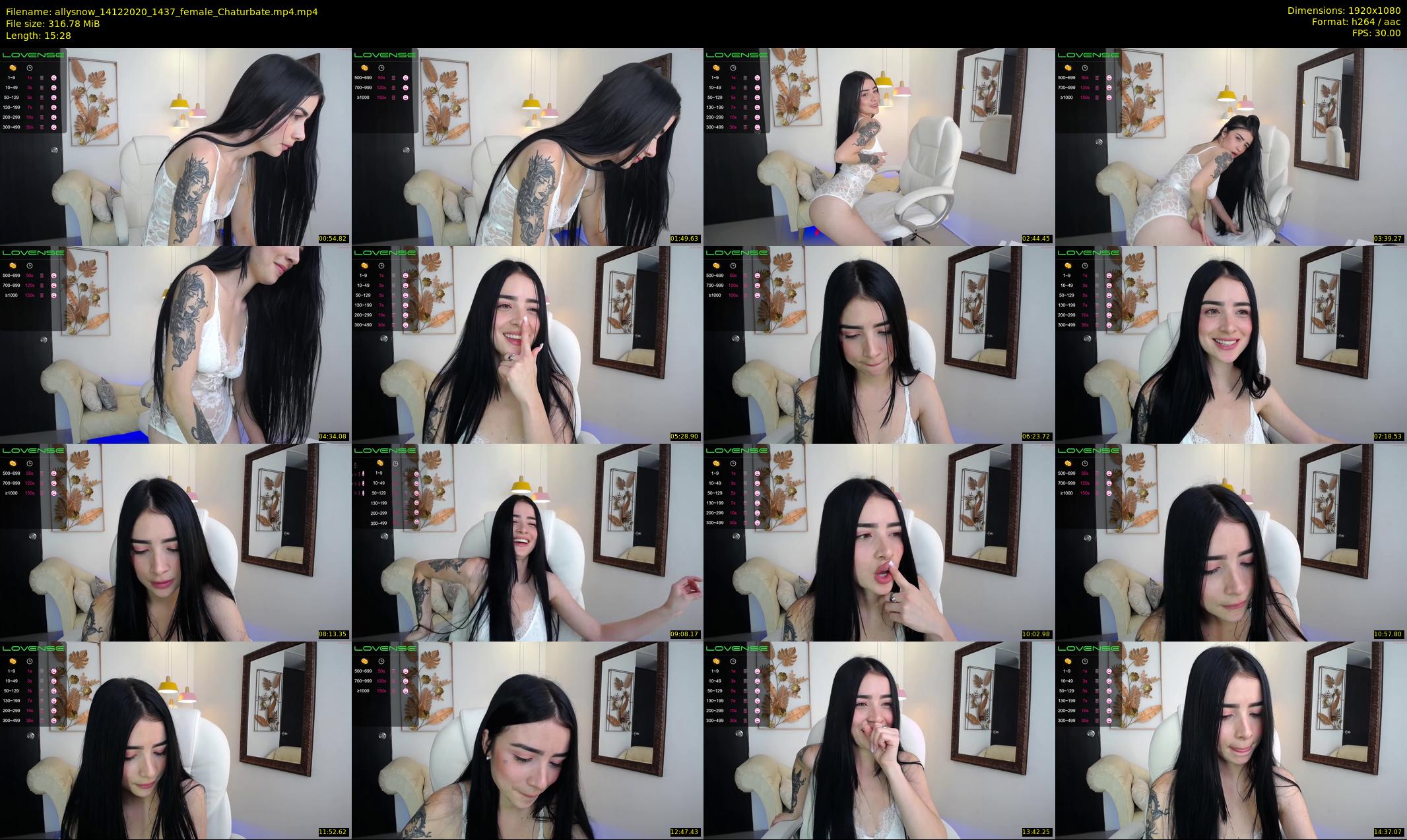 allysnow — 16 minute Chaturbate female cam show recording, 1080p, Dec 14, 2020