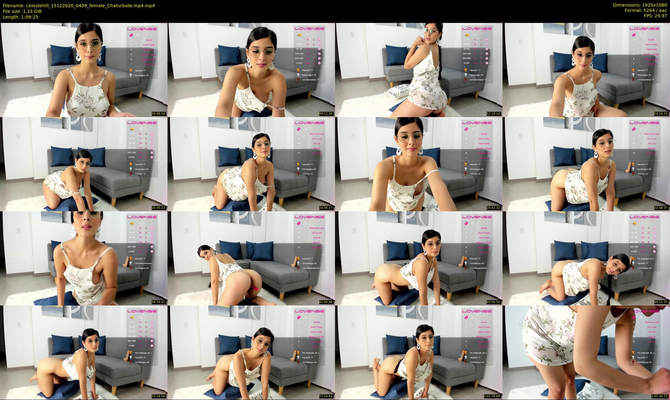 celestehill — 70 minute Chaturbate female cam show recording, 1080p, Dec 15, 2020