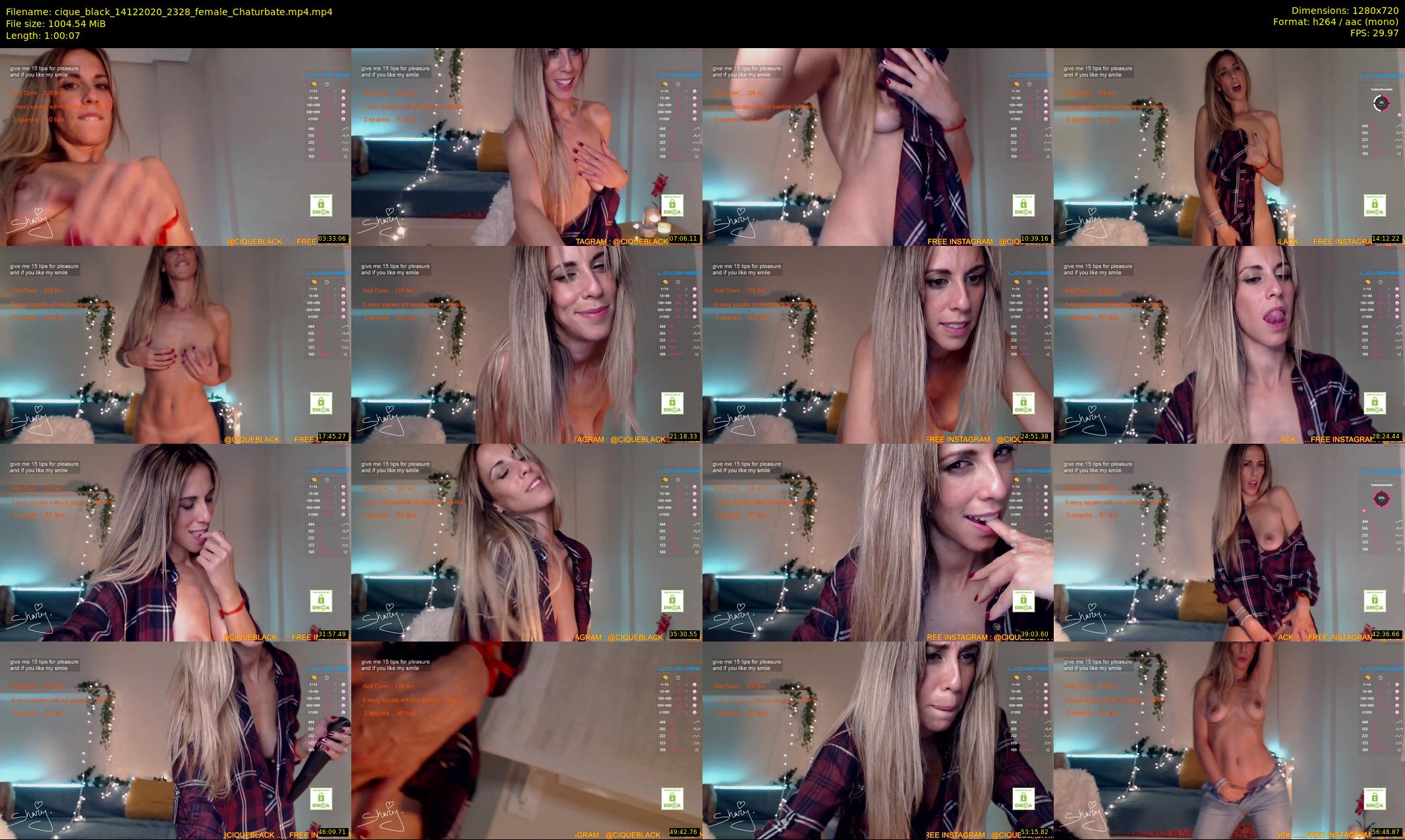 cique_black — 61 minute Chaturbate female cam show recording, 720p, Dec 14, 2020