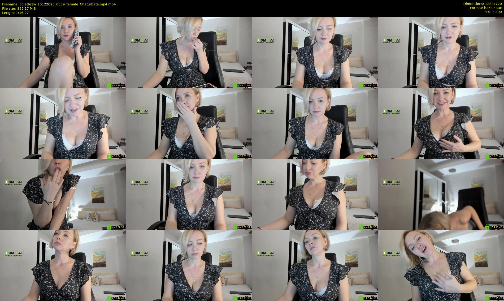 colette1w — 77 minute Chaturbate female cam show recording, 720p, Dec 15, 2020