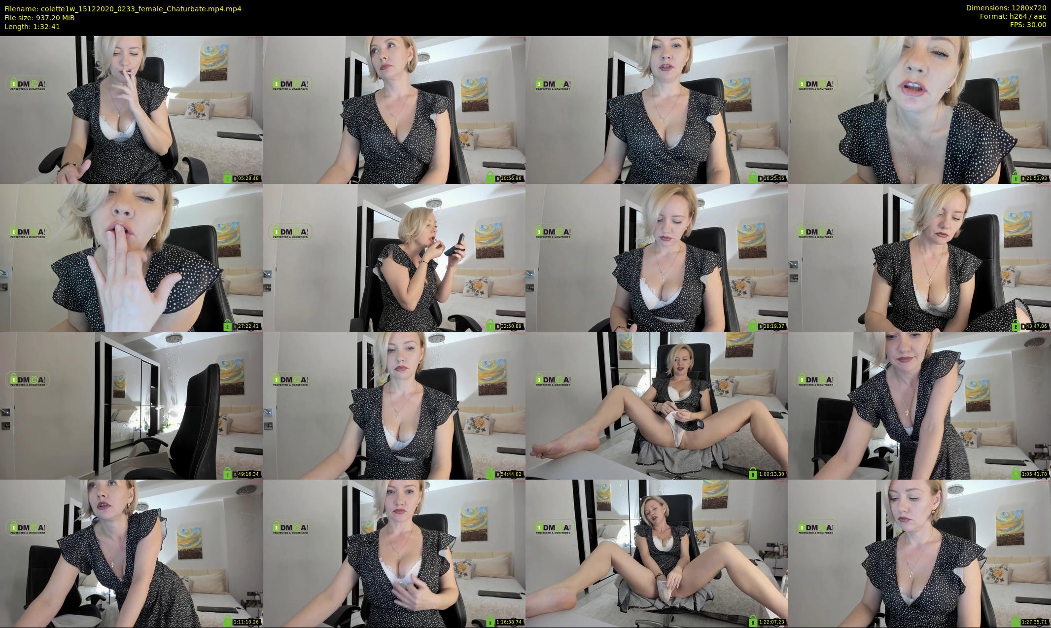 colette1w — 93 minute Chaturbate female cam show recording, 720p, Dec 15, 2020