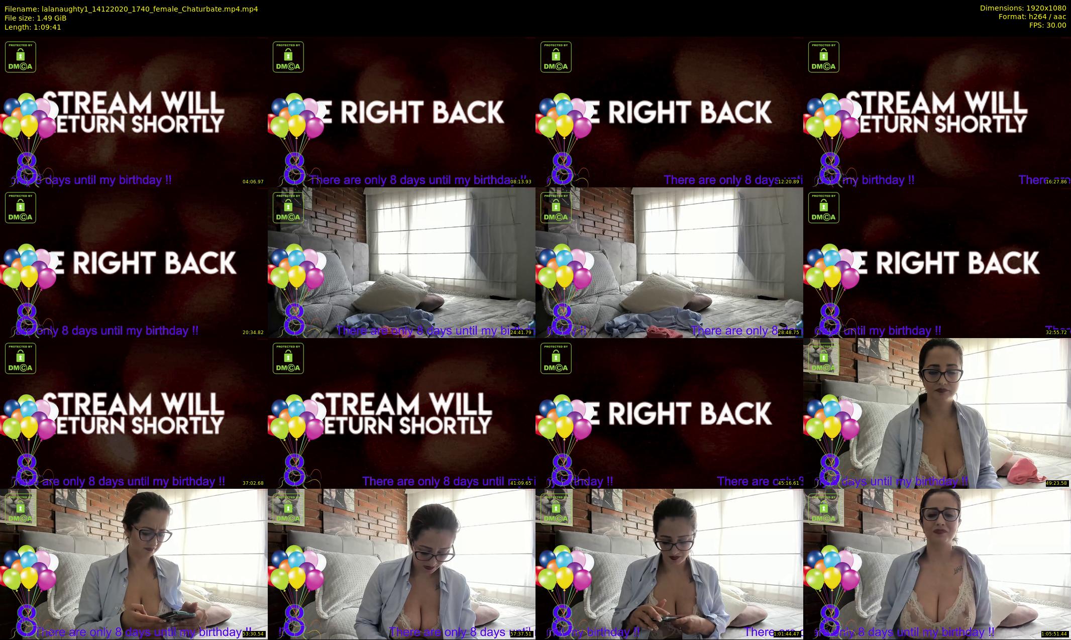 lalanaughty1 — 70 minute Chaturbate female cam show recording, 1080p, Dec 14, 2020