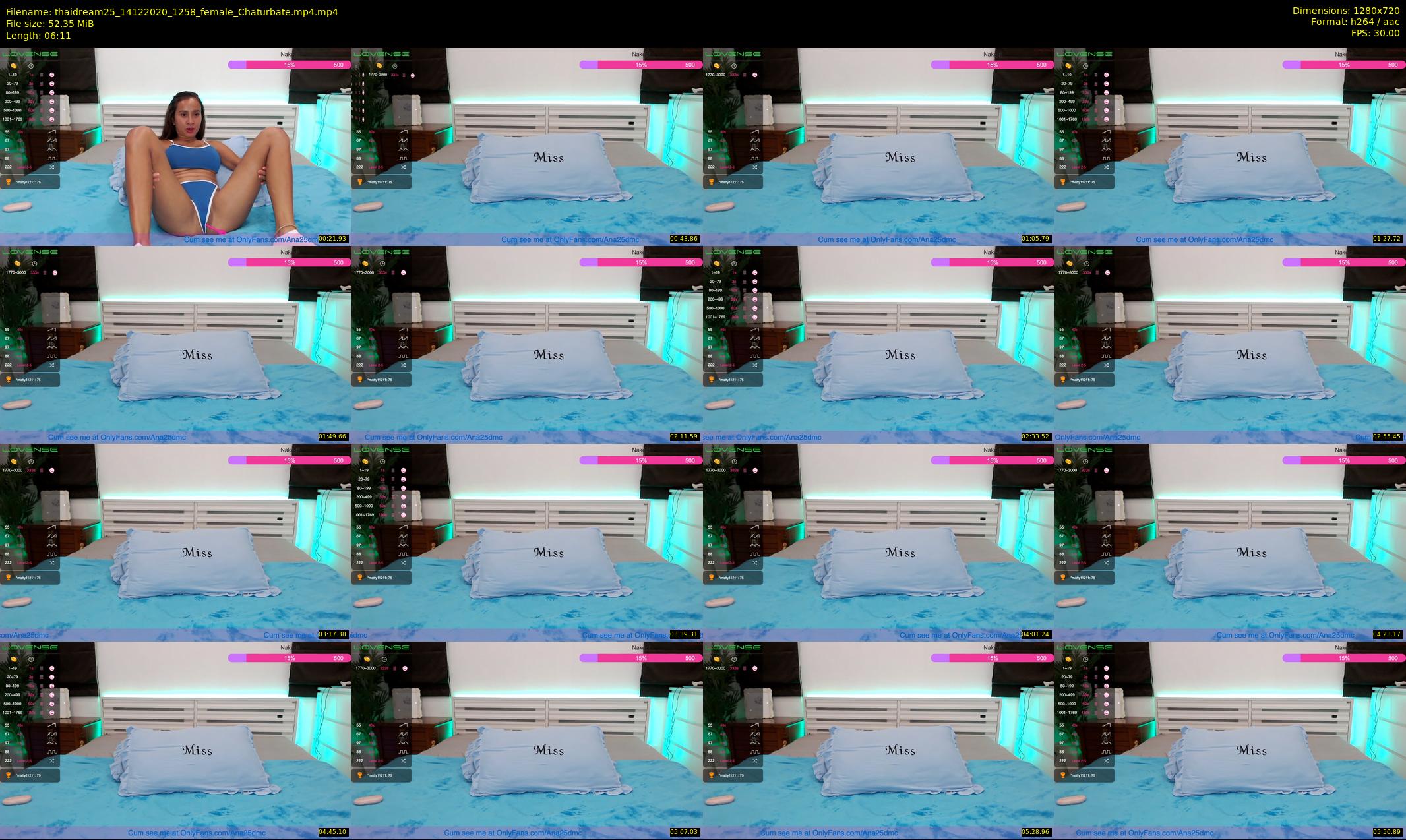 thaidream25 — 7 minute Chaturbate female cam show recording, 720p, Dec 14, 2020