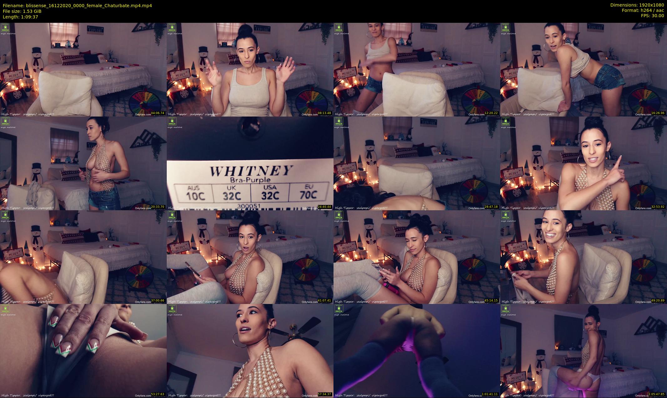 blissense — 70 minute Chaturbate female cam show recording, 1080p, Dec 16, 2020