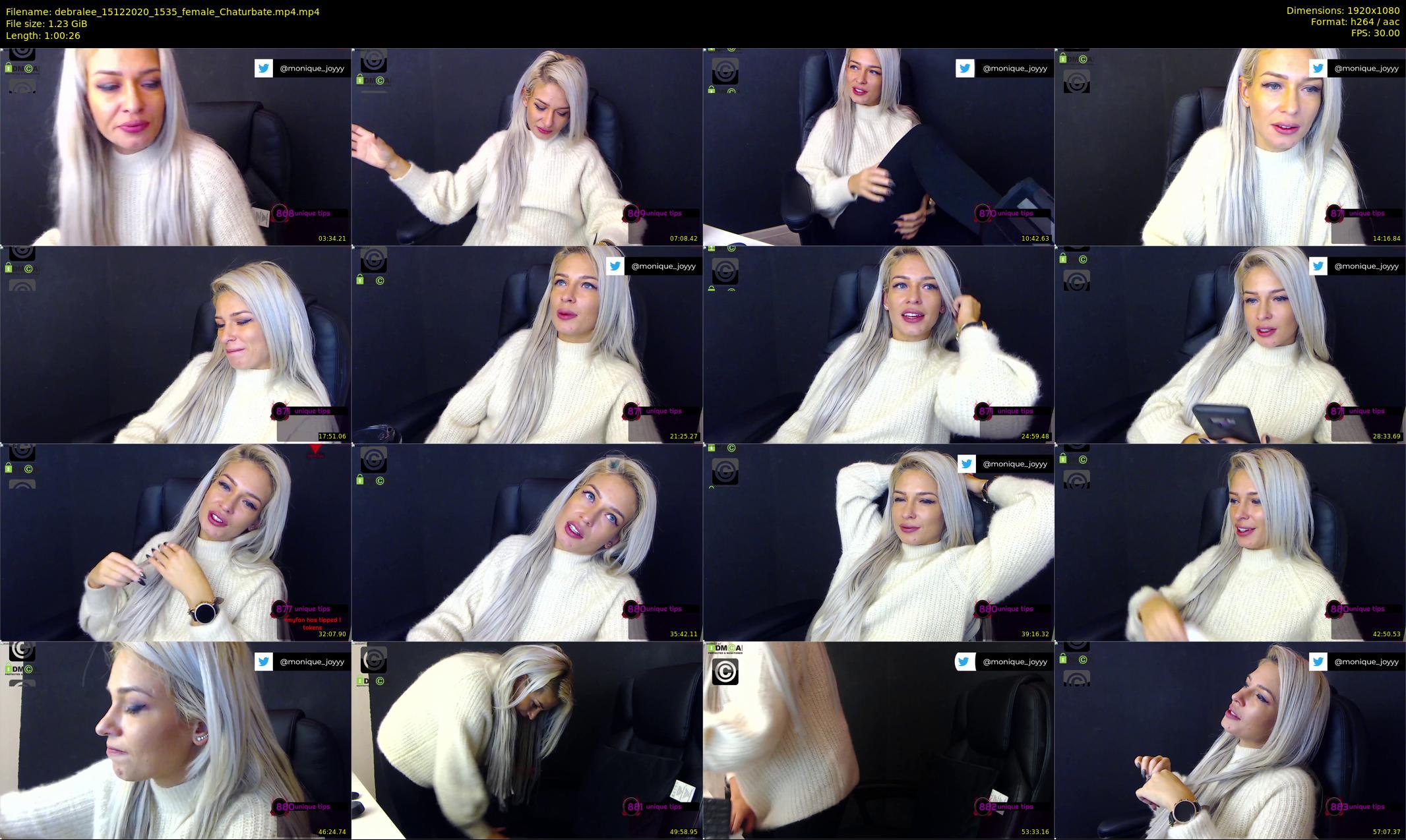 debralee — 61 minute Chaturbate female cam show recording, 1080p, Dec 15, 2020