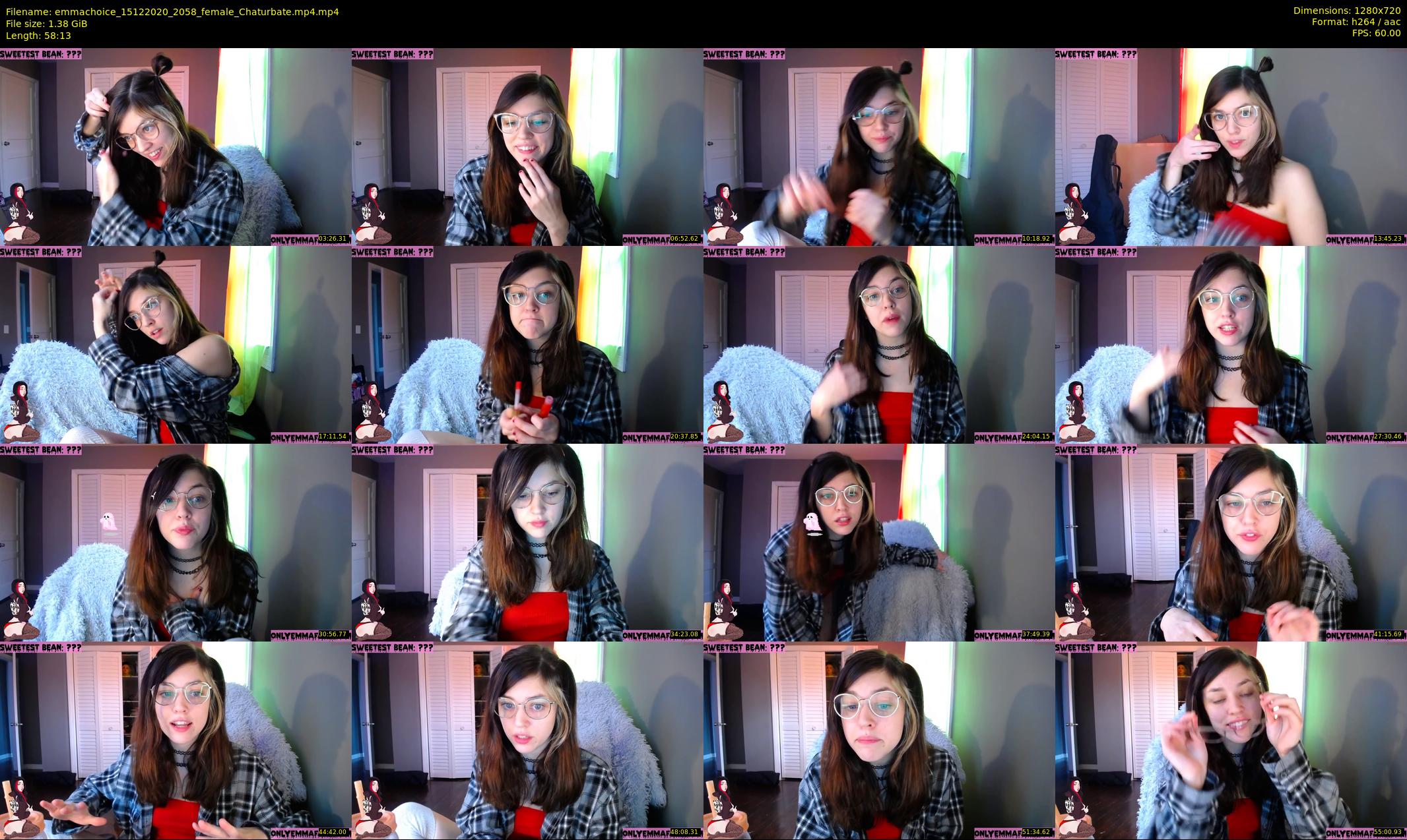 emmachoice — 59 minute Chaturbate female cam show recording, 720p, Dec 15, 2020