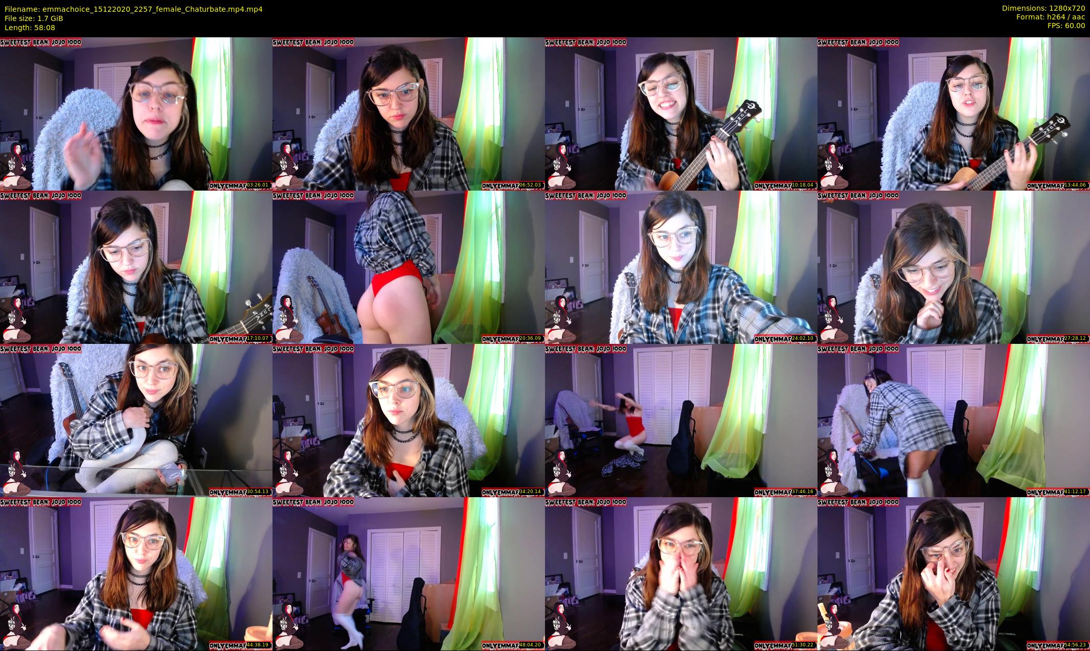 emmachoice — 59 minute Chaturbate female cam show recording, 720p, Dec 15, 2020