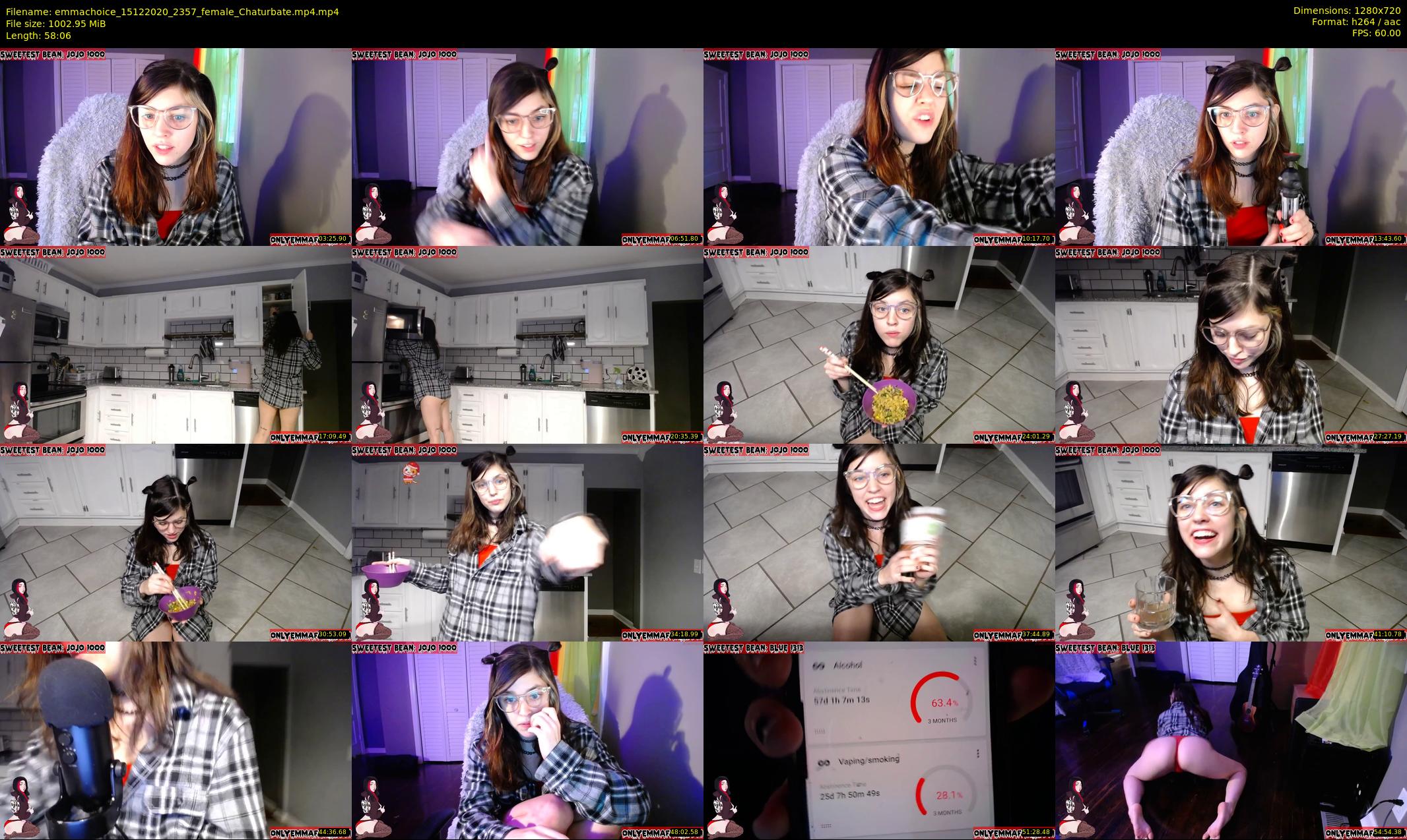 emmachoice — 59 minute Chaturbate female cam show recording, 720p, Dec 15, 2020