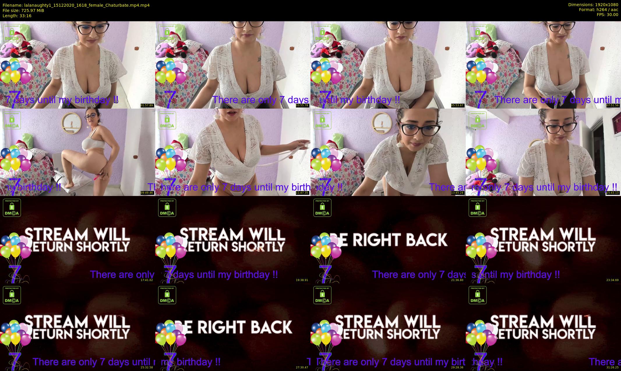 lalanaughty1 — 34 minute Chaturbate female cam show recording, 1080p, Dec 15, 2020