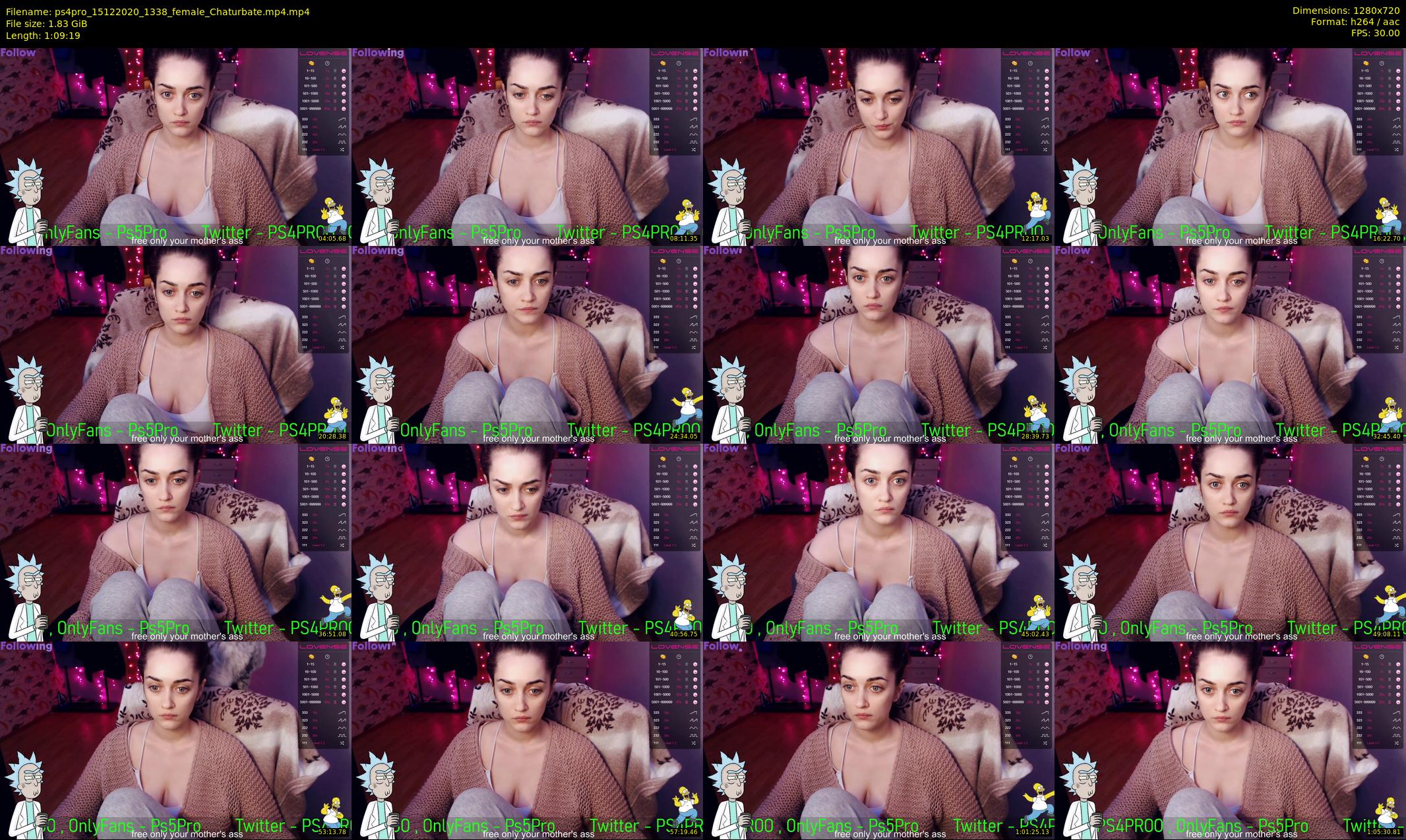ps4pro — 70 minute Chaturbate female cam show recording, 720p, Dec 15, 2020