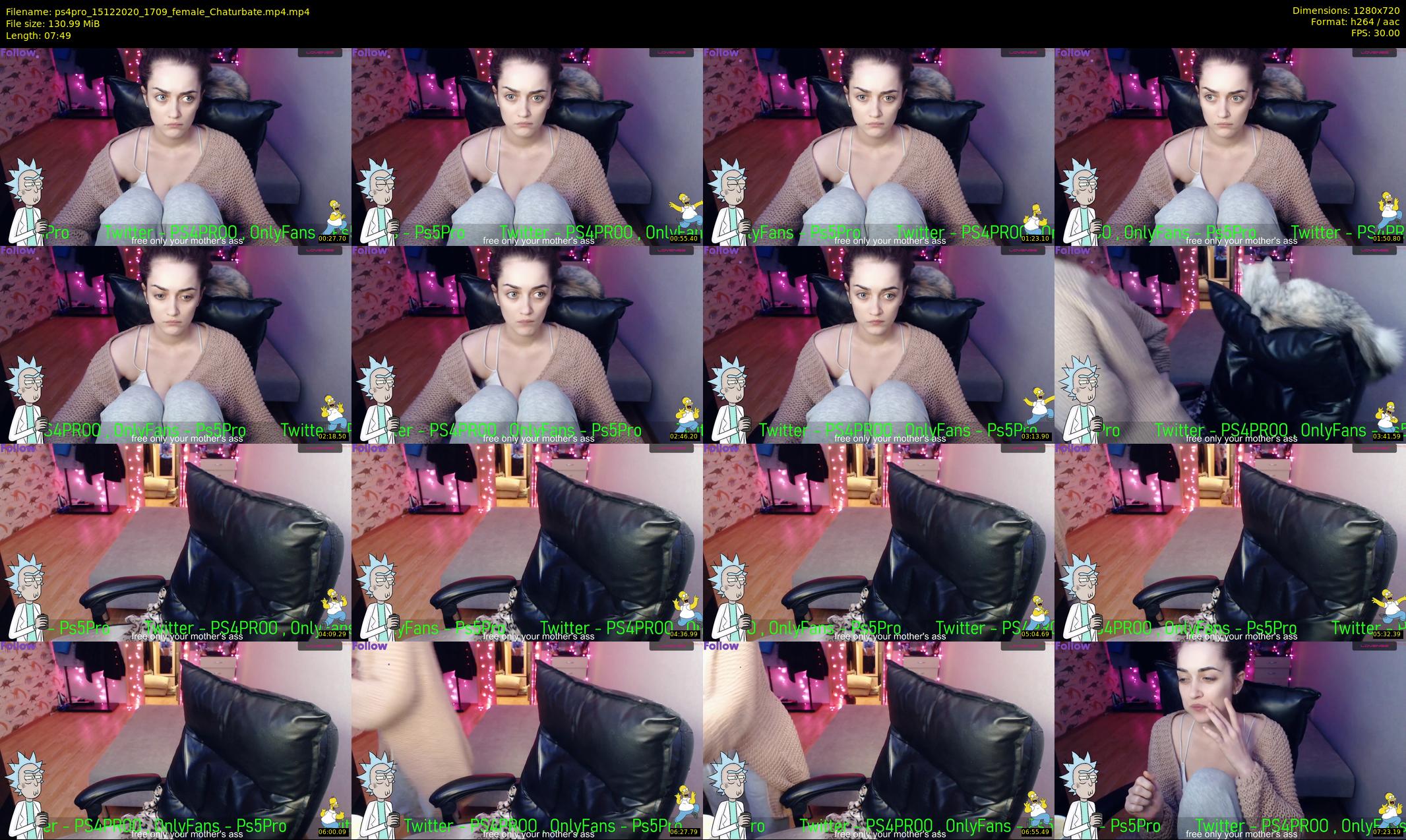 ps4pro — 8 minute Chaturbate female cam show recording, 720p, Dec 15, 2020