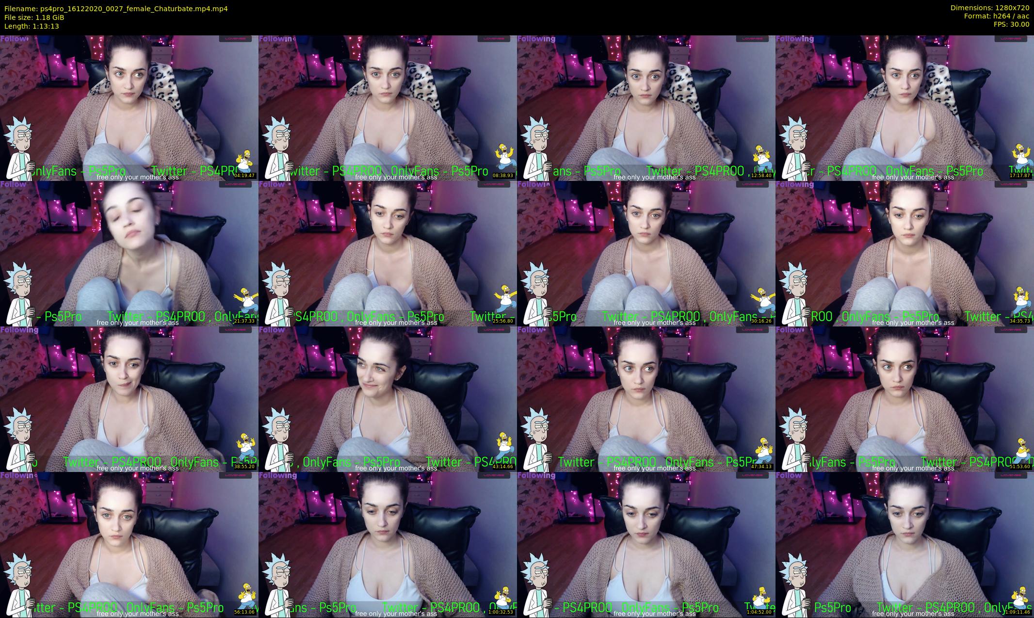 ps4pro — 74 minute Chaturbate female cam show recording, 720p, Dec 16, 2020