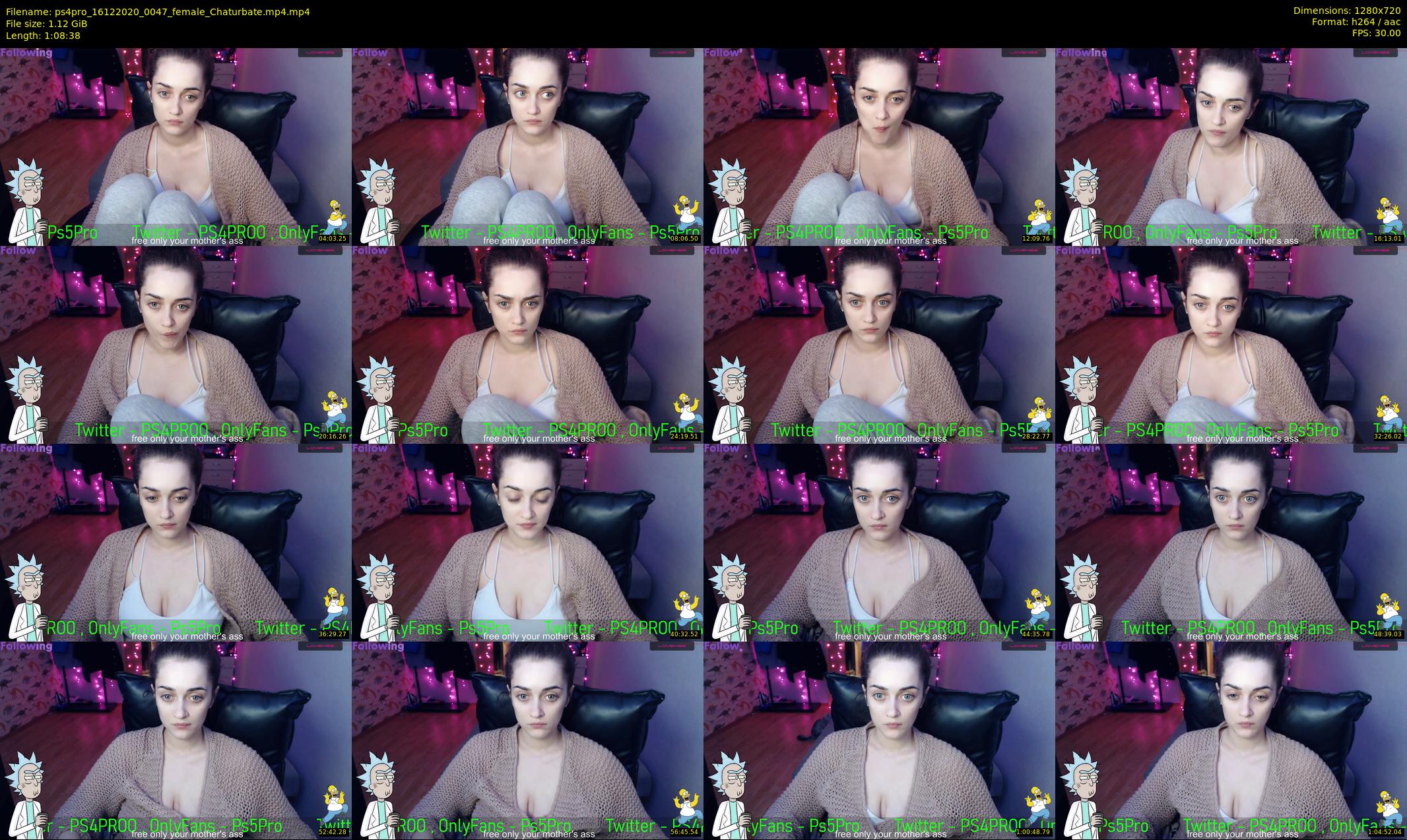 ps4pro — 69 minute Chaturbate female cam show recording, 720p, Dec 16, 2020