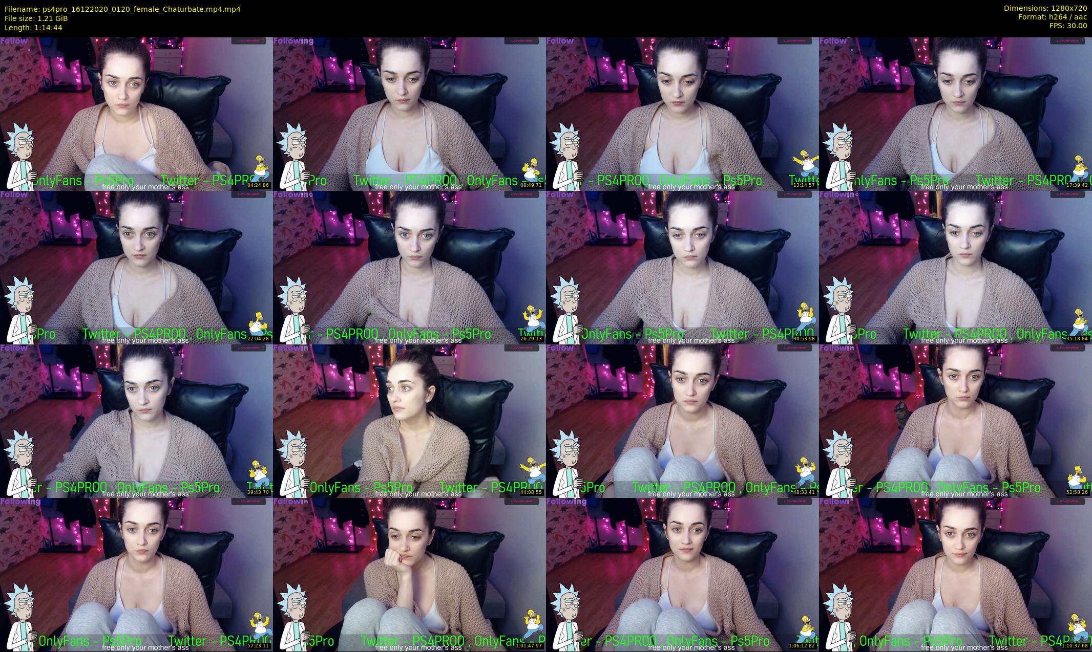 ps4pro — 75 minute Chaturbate female cam show recording, 720p, Dec 16, 2020