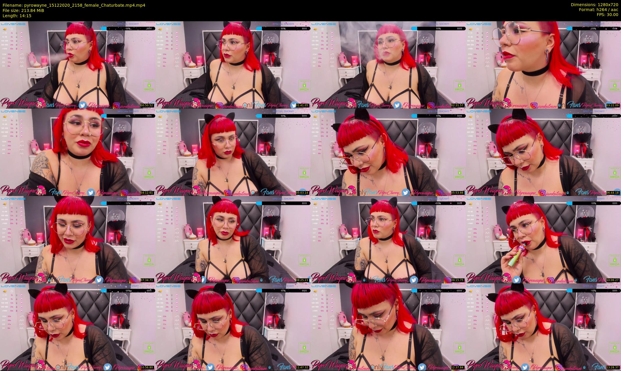 pyrowayne — 15 minute Chaturbate female cam show recording, 720p, Dec 15, 2020