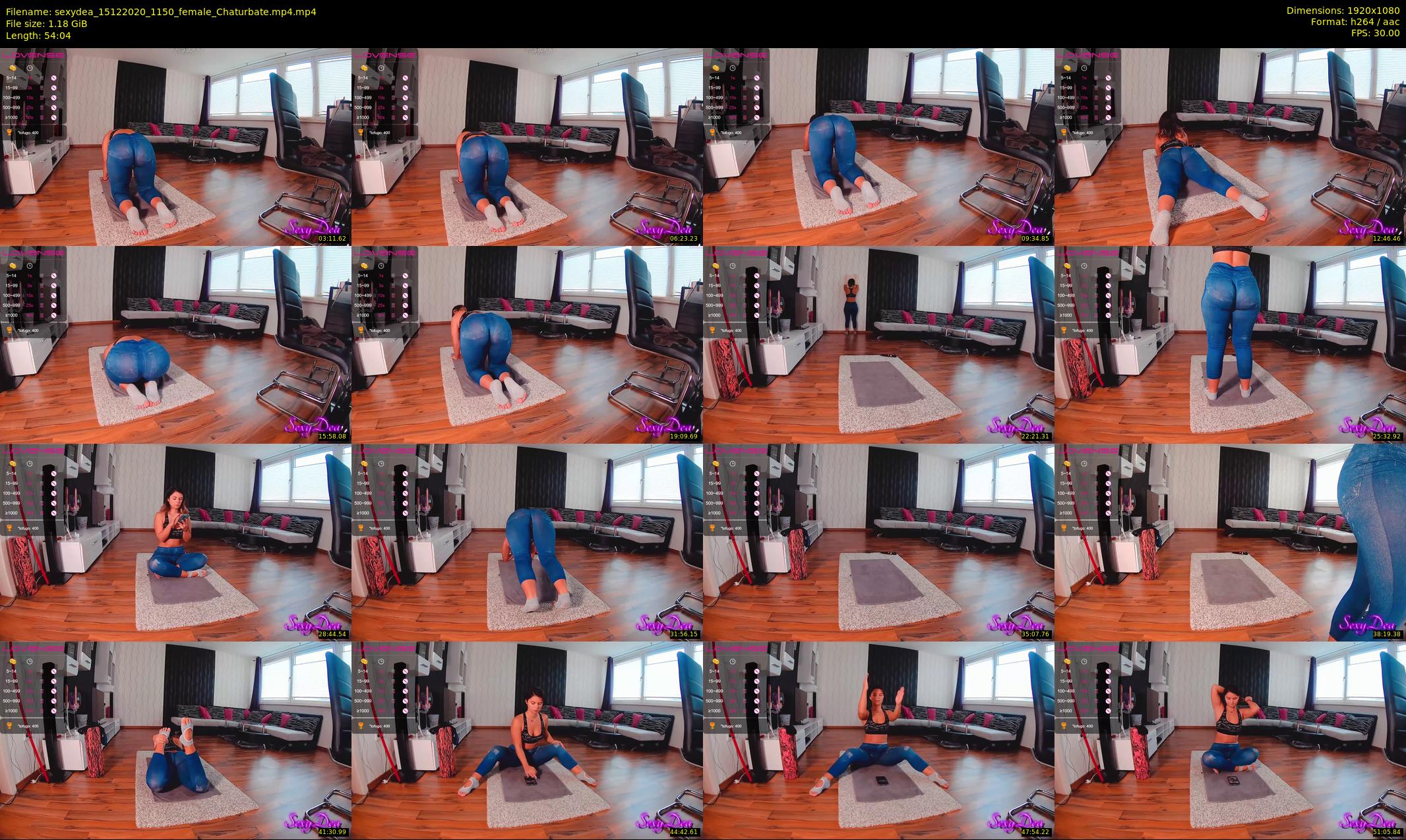 sexydea — 55 minute Chaturbate female cam show recording, 1080p, Dec 15, 2020