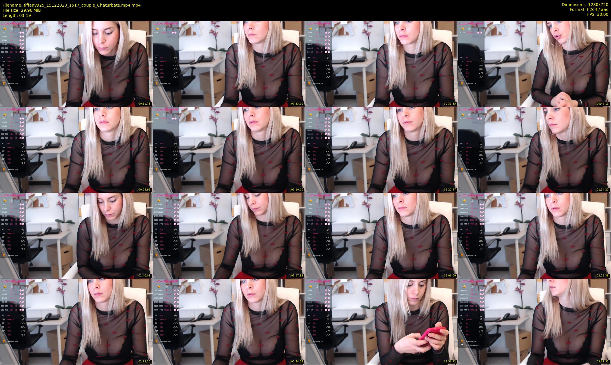 tiffany925 — 4 minute Chaturbate female cam show recording, 720p, Dec 15, 2020