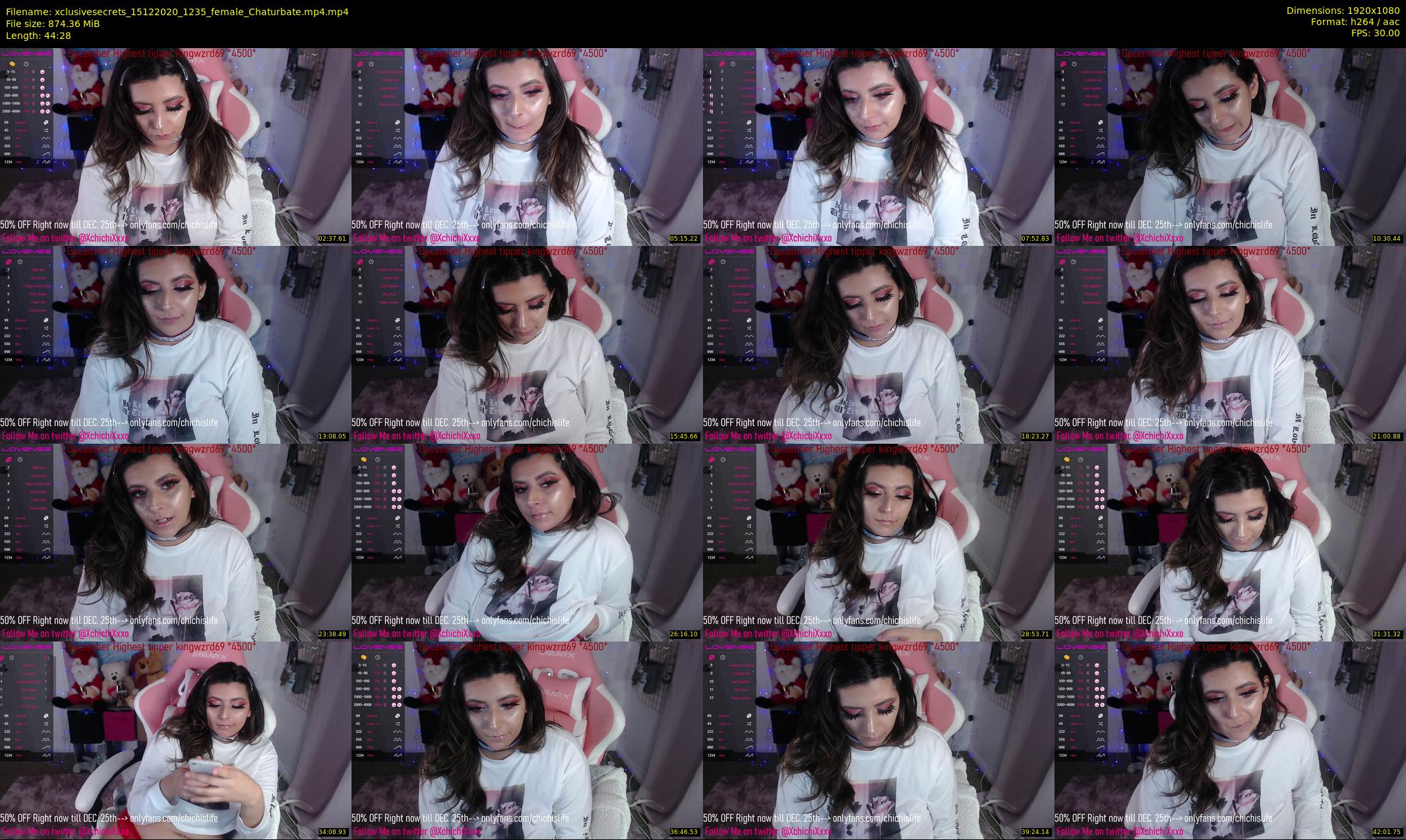 xclusivesecrets — 45 minute Chaturbate female cam show recording, 1080p, Dec 15, 2020