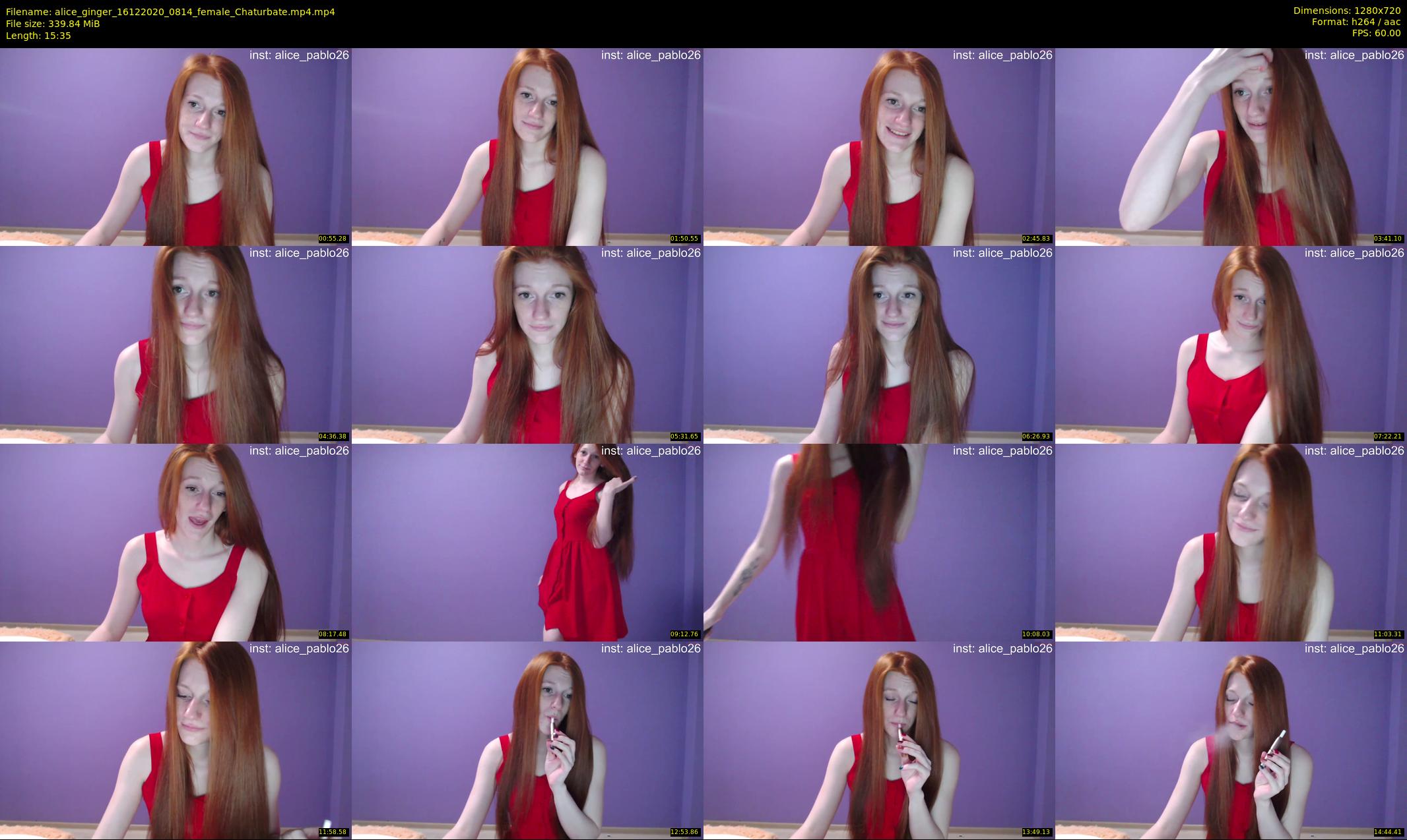 alice_ginger — 16 minute Chaturbate female cam show recording, 720p, Dec 16, 2020