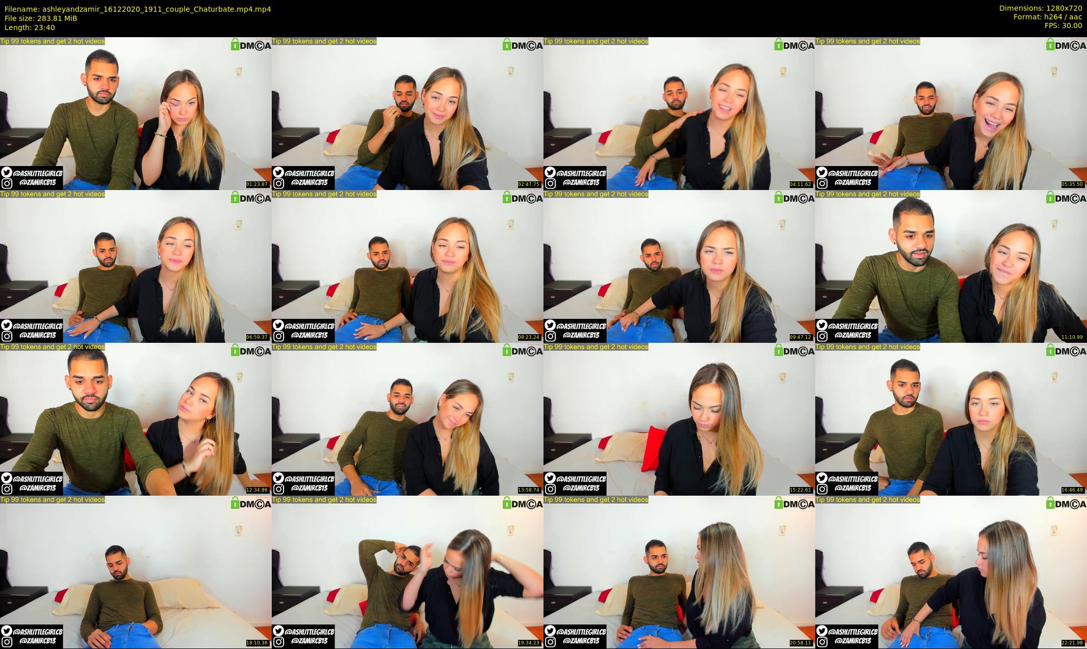 ashleyandzamir — 24 minute Chaturbate couple cam show recording, 720p, Dec 16, 2020