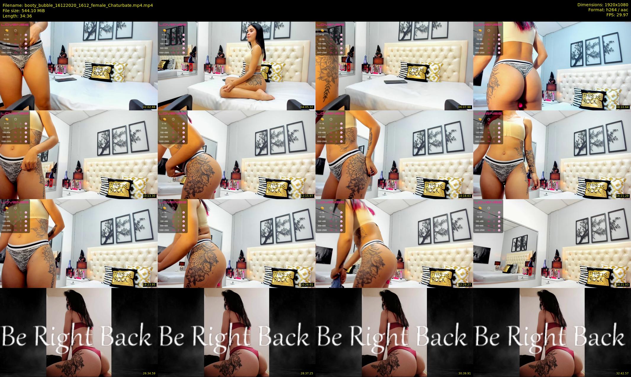 booty_bubble — 35 minute Chaturbate female cam show recording, 1080p, Dec 16, 2020