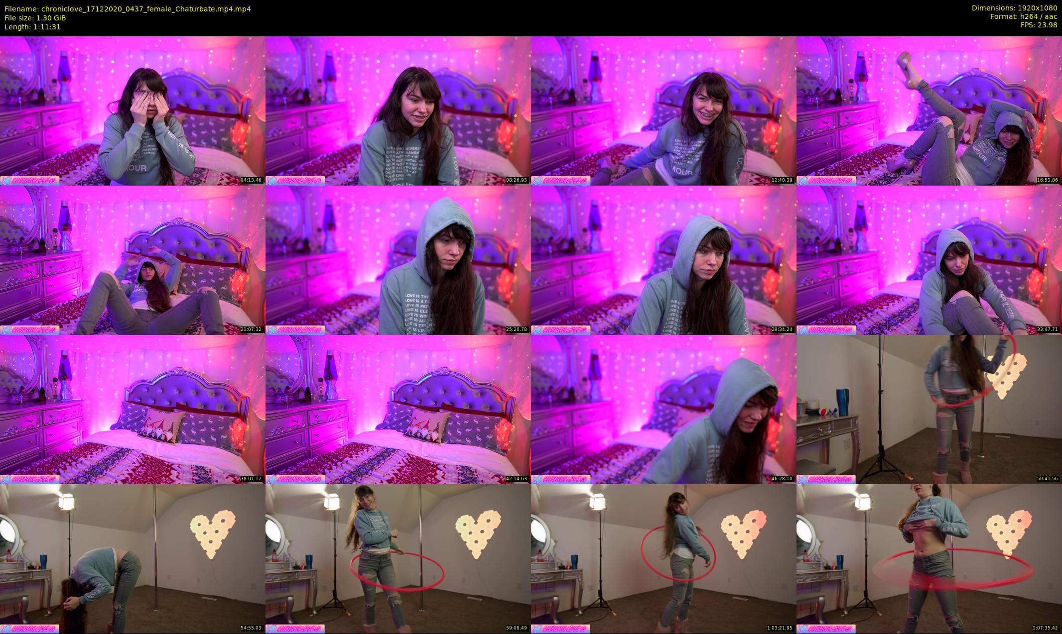 chroniclove — 72 minute Chaturbate female cam show recording, 1080p, Dec 17, 2020