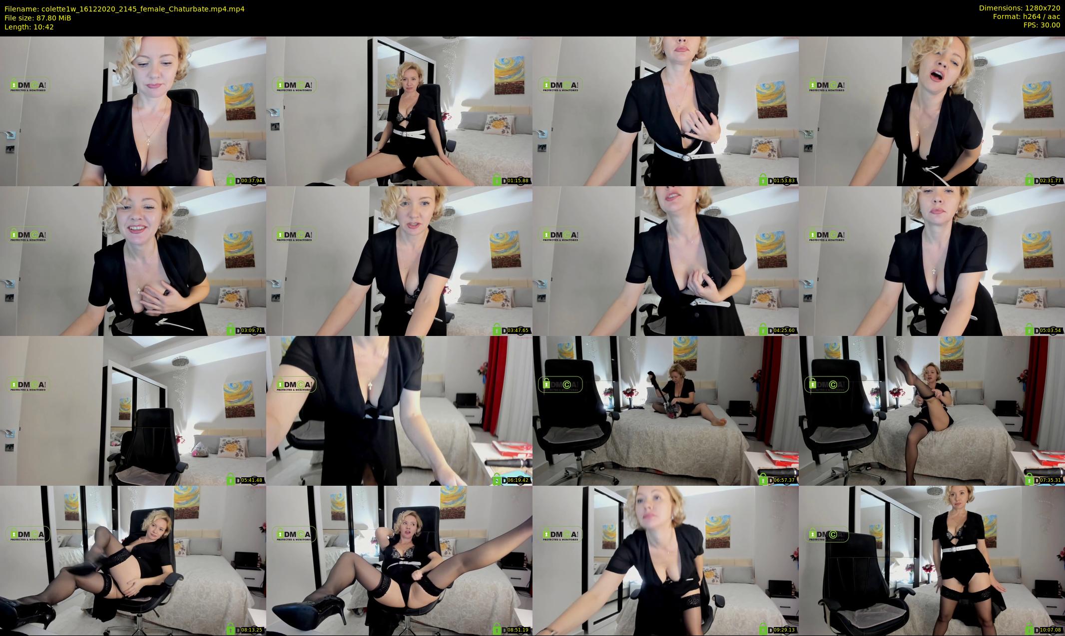 colette1w — 11 minute Chaturbate female cam show recording, 720p, Dec 16, 2020