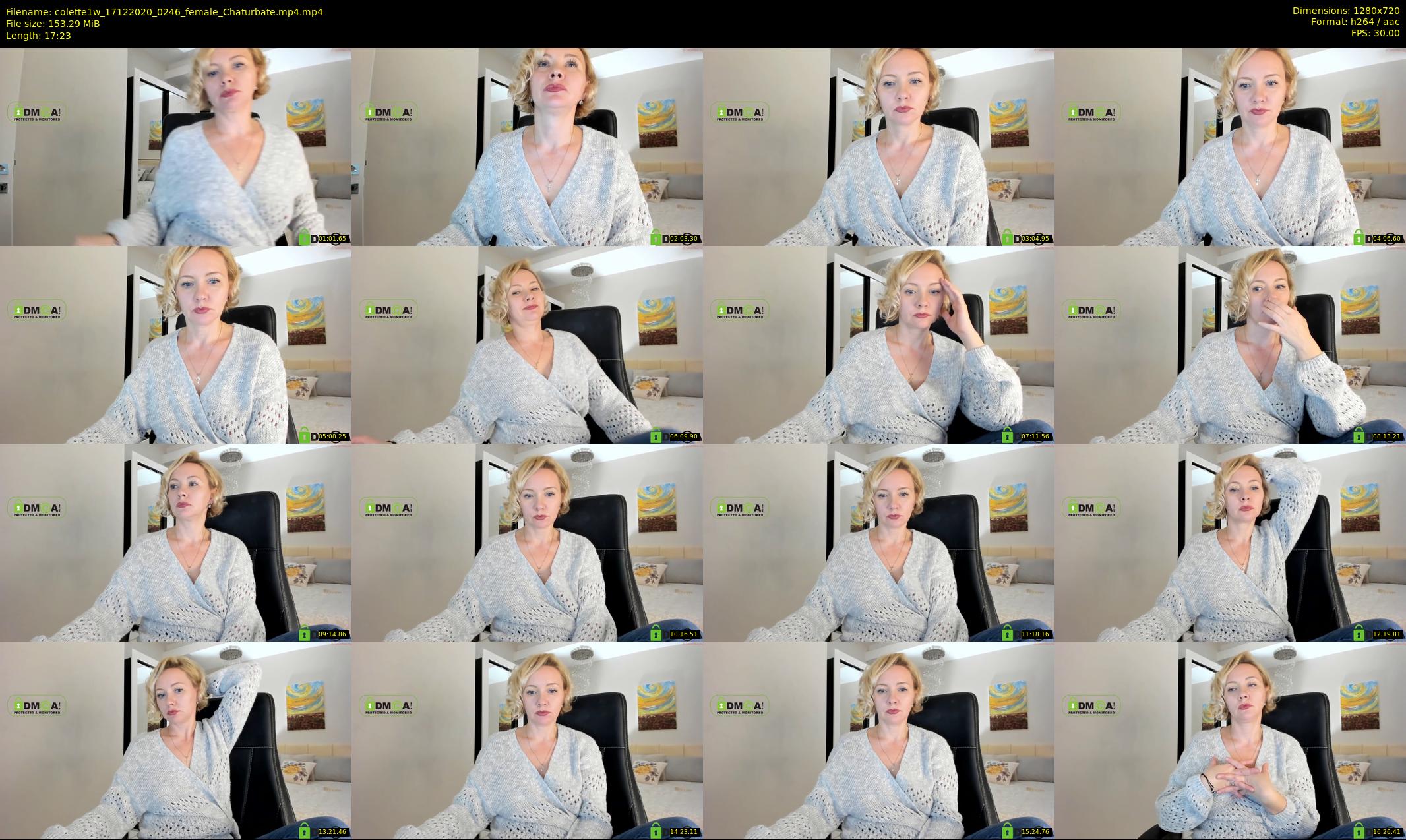 colette1w — 18 minute Chaturbate female cam show recording, 720p, Dec 17, 2020