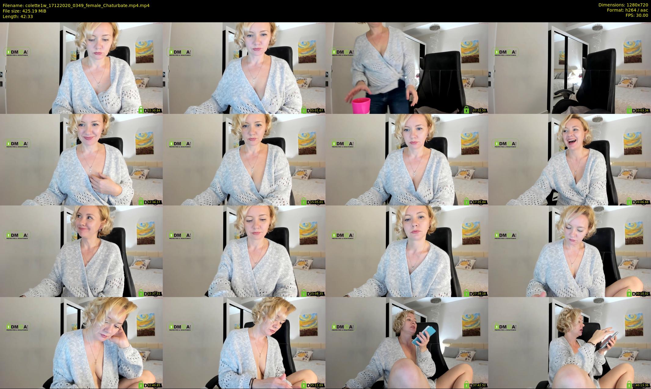 colette1w — 43 minute Chaturbate female cam show recording, 720p, Dec 17, 2020