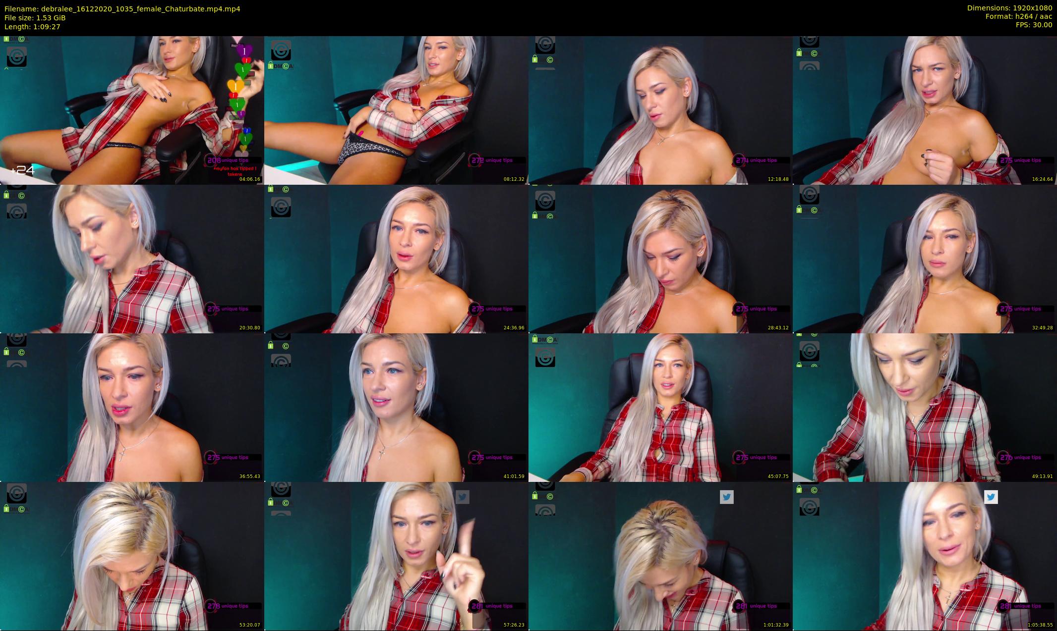 debralee — 70 minute Chaturbate female cam show recording, 1080p, Dec 16, 2020