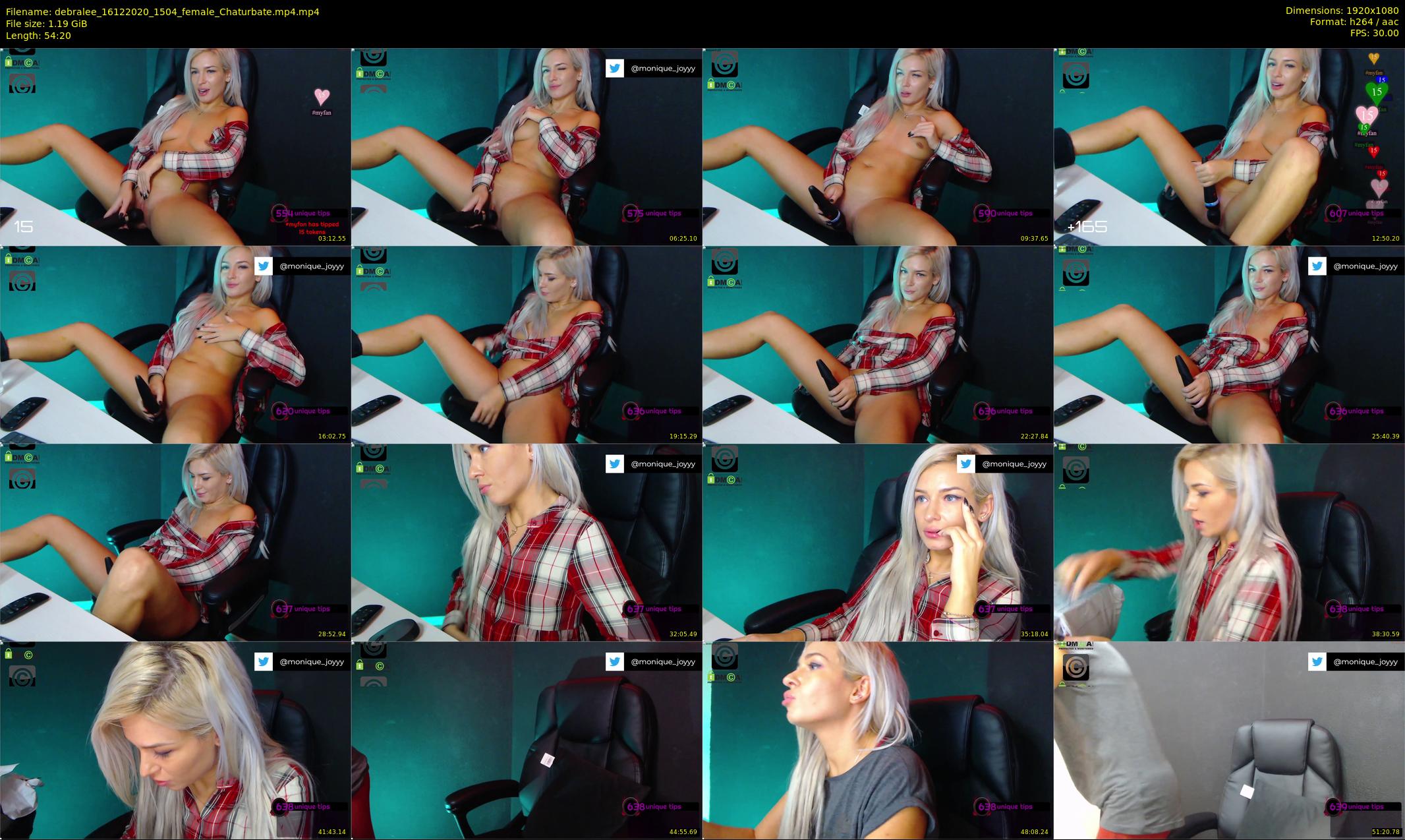 debralee — 55 minute Chaturbate female cam show recording, 1080p, Dec 16, 2020
