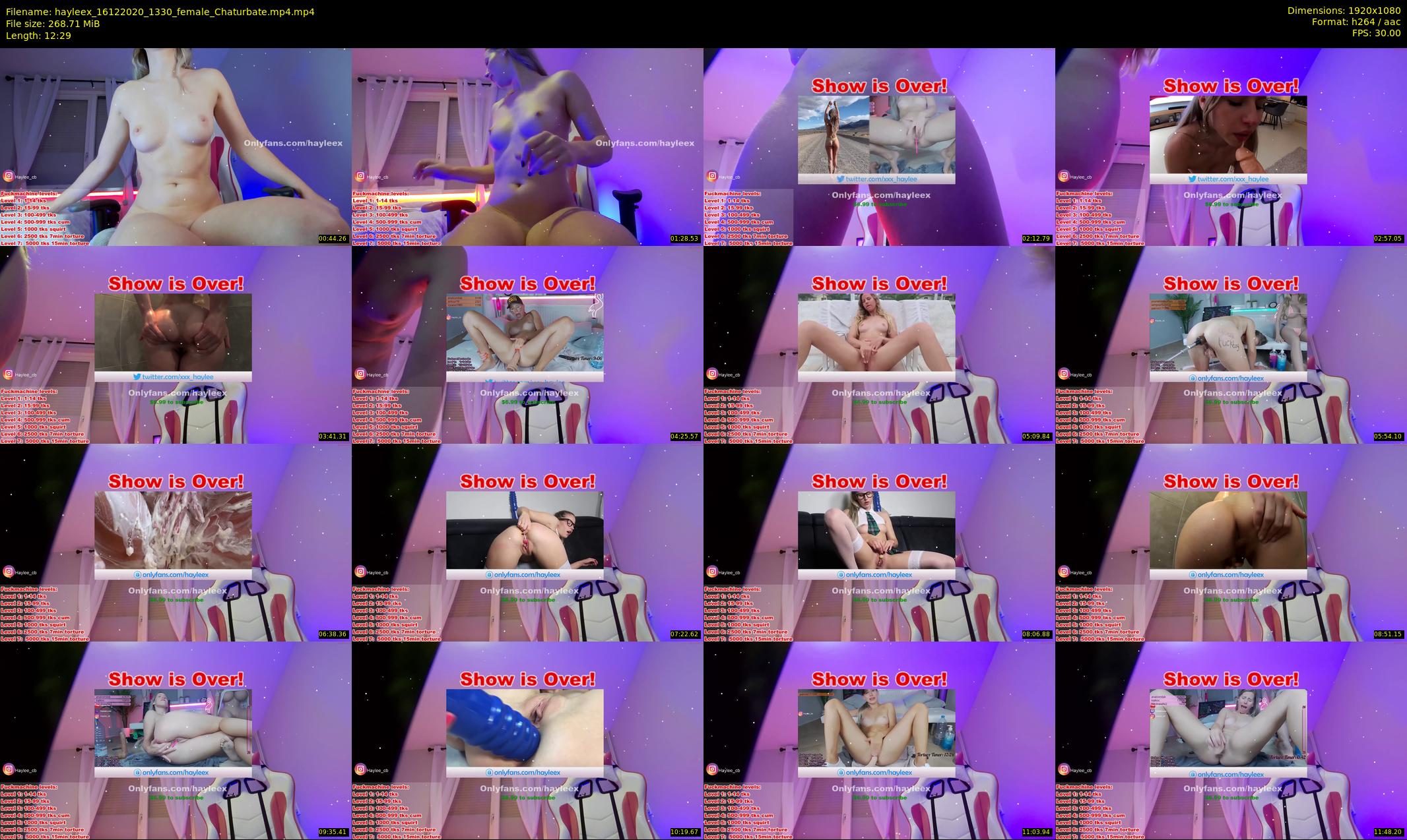hayleex — 13 minute Chaturbate female cam show recording, 1080p, Dec 16, 2020
