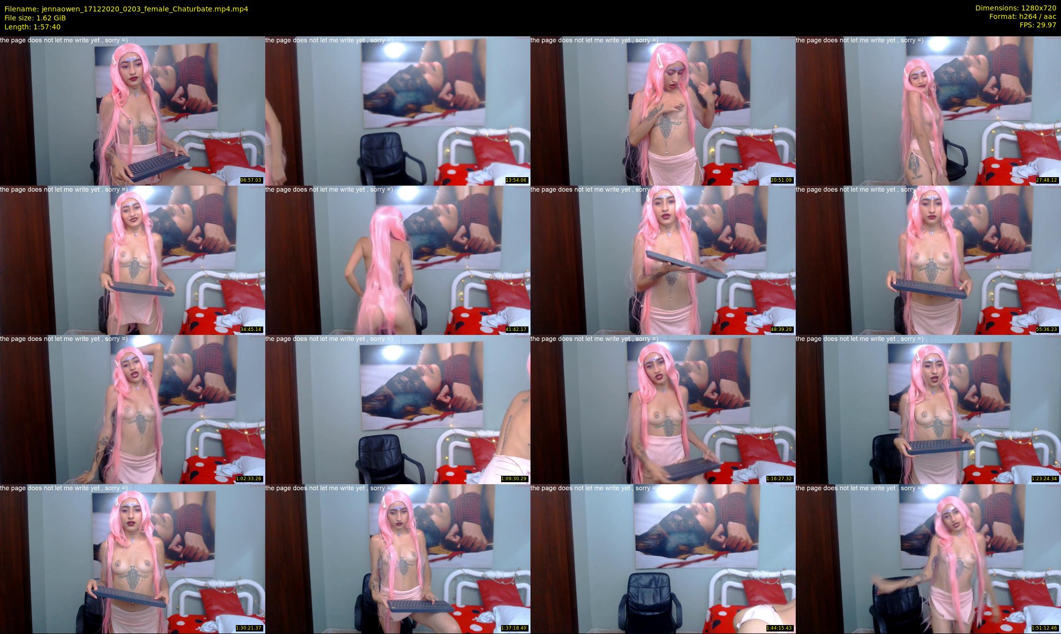 jennaowen — 118 minute Chaturbate female cam show recording, 720p, Dec 17, 2020