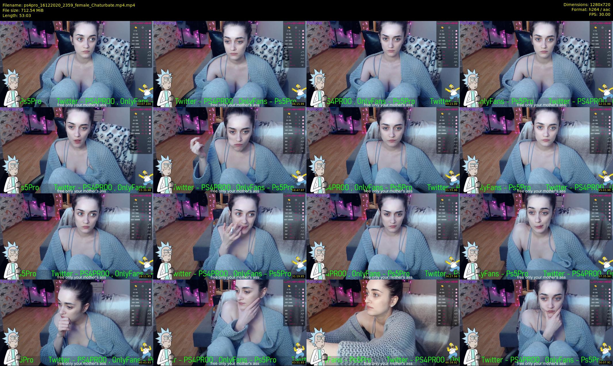 ps4pro — 54 minute Chaturbate female cam show recording, 720p, Dec 16, 2020