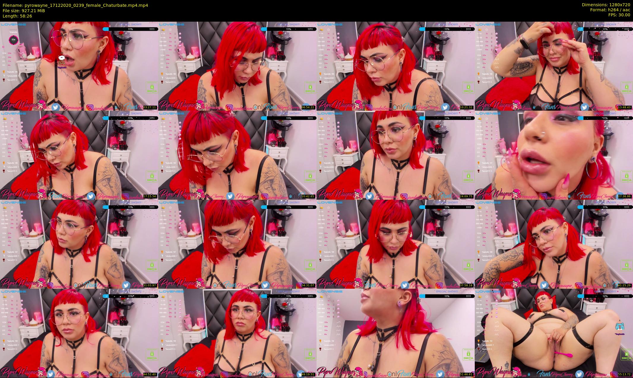 pyrowayne — 59 minute Chaturbate female cam show recording, 720p, Dec 17, 2020