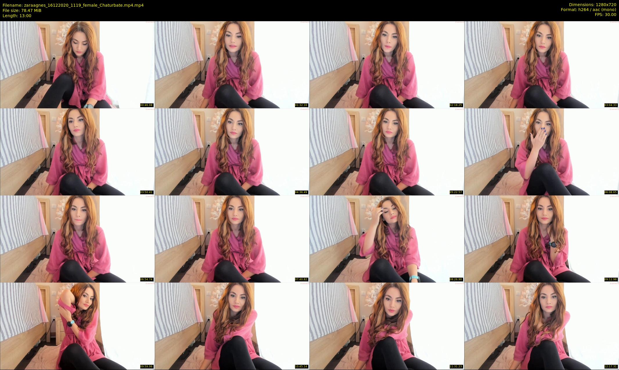 zaraagnes — 13 minute Chaturbate female cam show recording, 720p, Dec 16, 2020