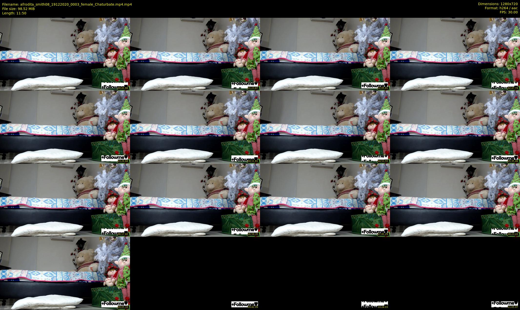 afrodita_smith08 — 12 minute Chaturbate female cam show recording, 720p, Dec 19, 2020