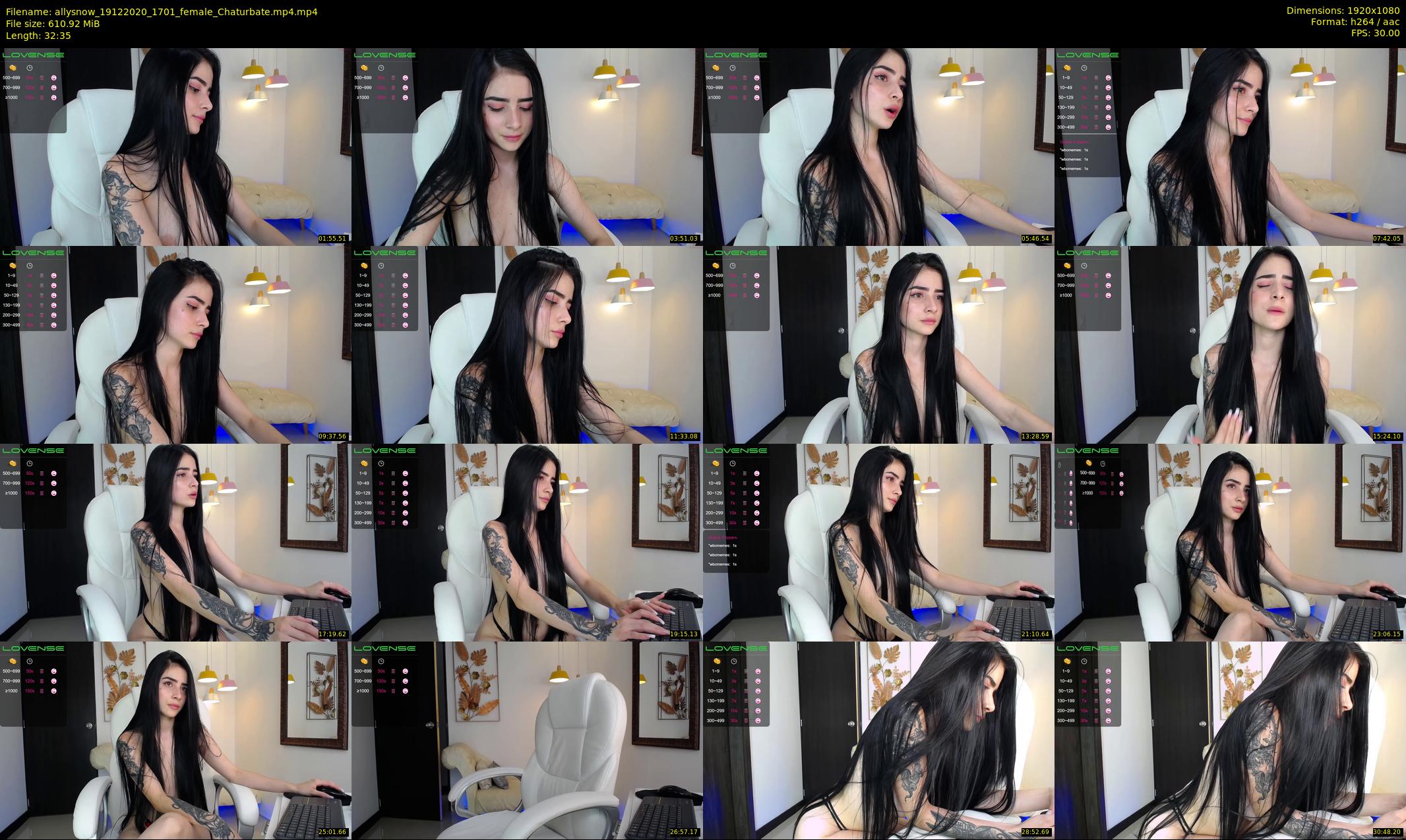 allysnow — 33 minute Chaturbate female cam show recording, 1080p, Dec 19, 2020
