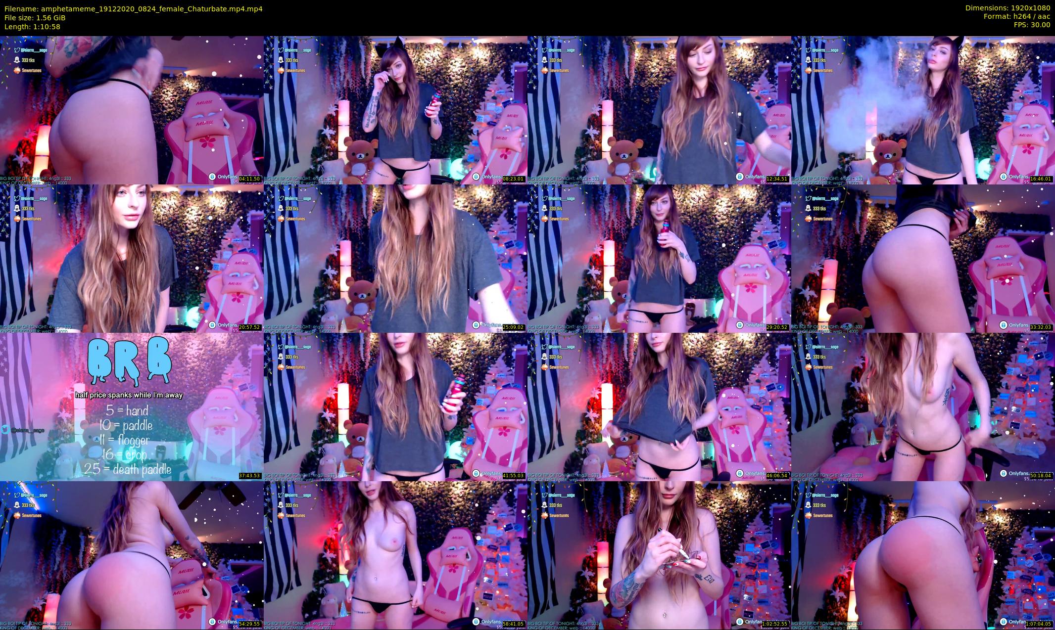 amphetameme — 71 minute Chaturbate female cam show recording, 1080p, Dec 19, 2020