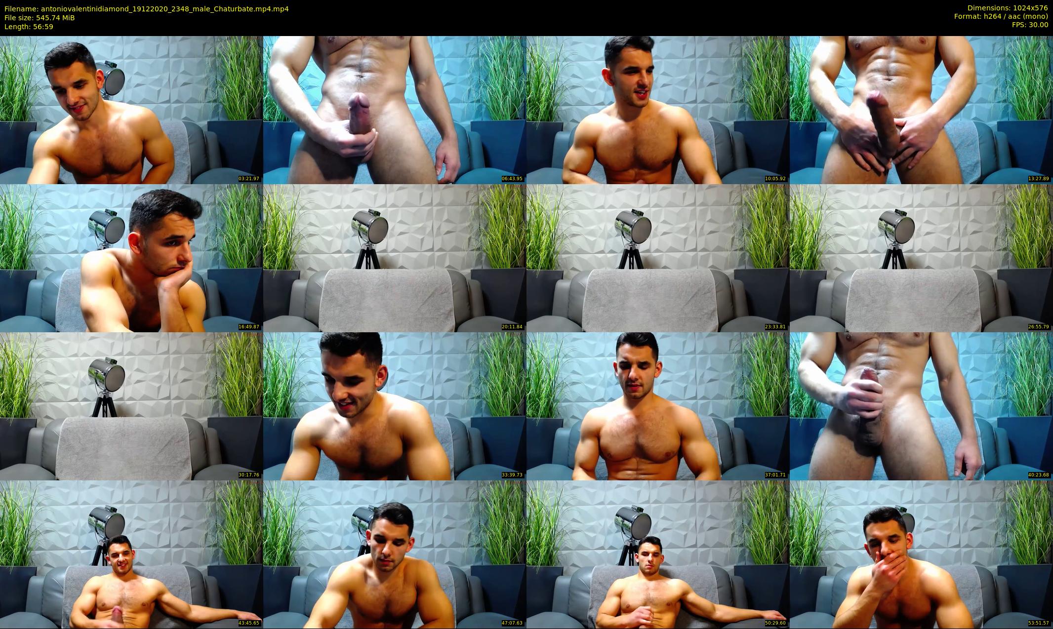 antoniovalentinidiamond — 57 minute Chaturbate male cam show recording, 480p, Dec 19, 2020