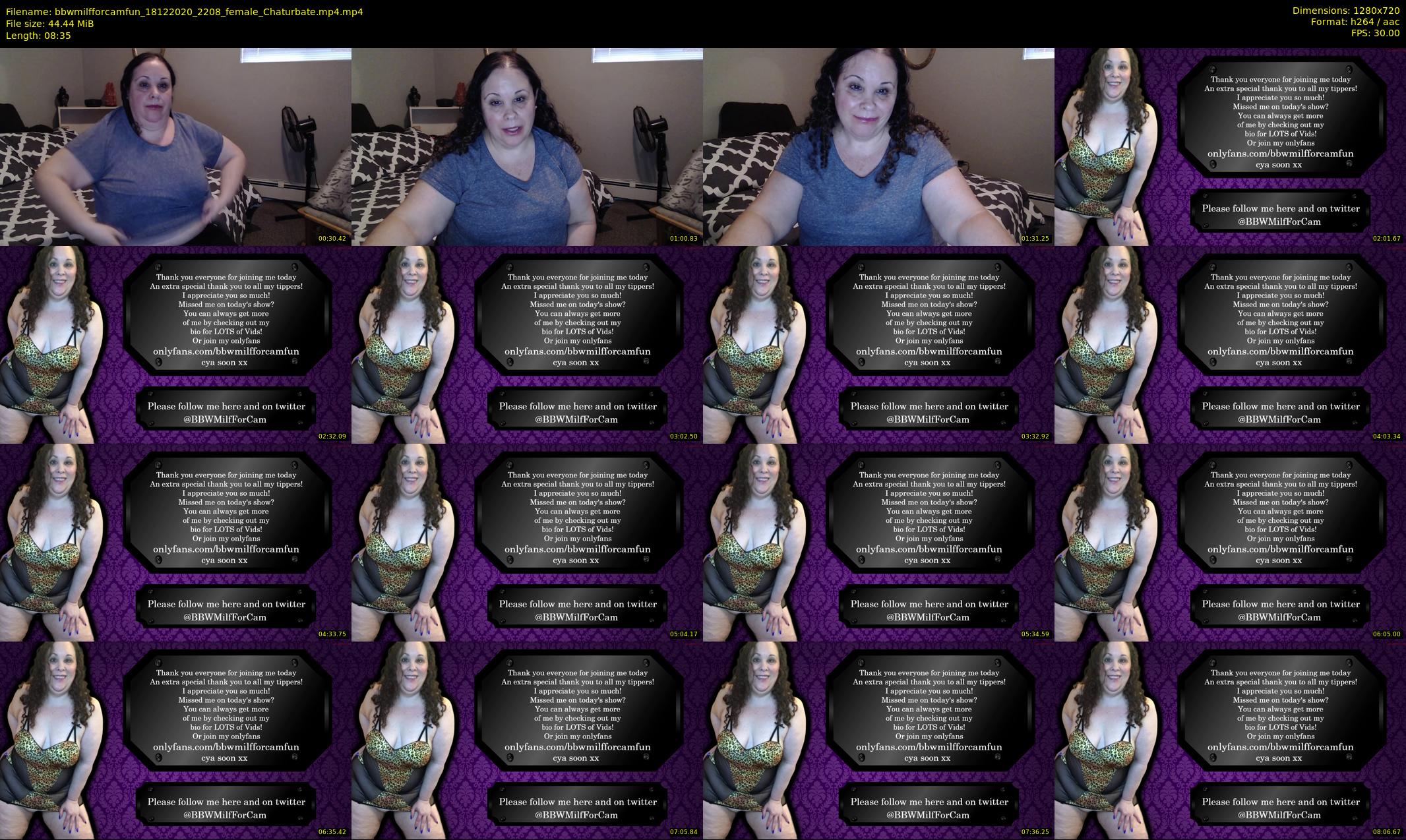 bbwmilfforcamfun — 9 minute Chaturbate female cam show recording, 720p, Dec 18, 2020