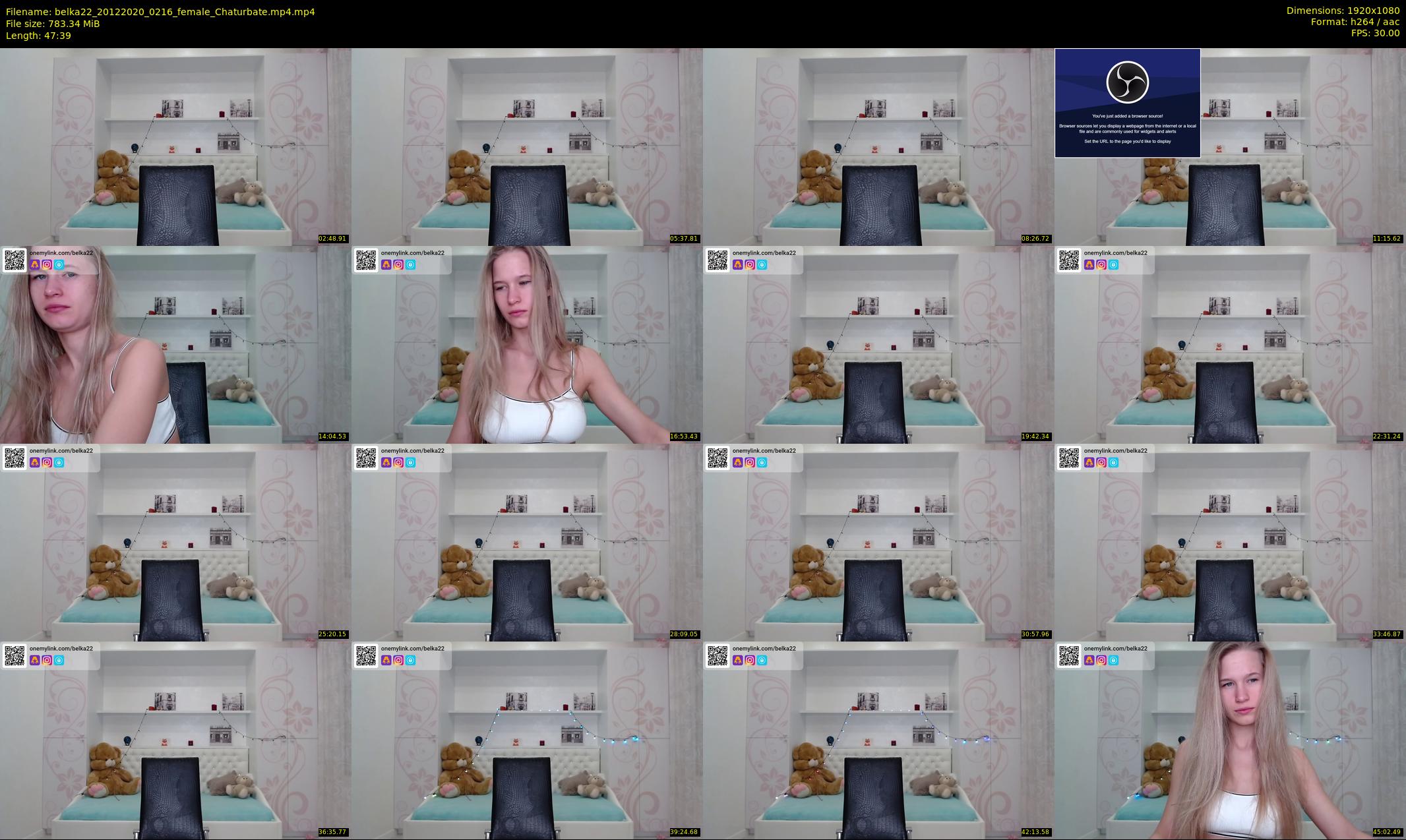 belka22 — 48 minute Chaturbate female cam show recording, 1080p, Dec 20, 2020