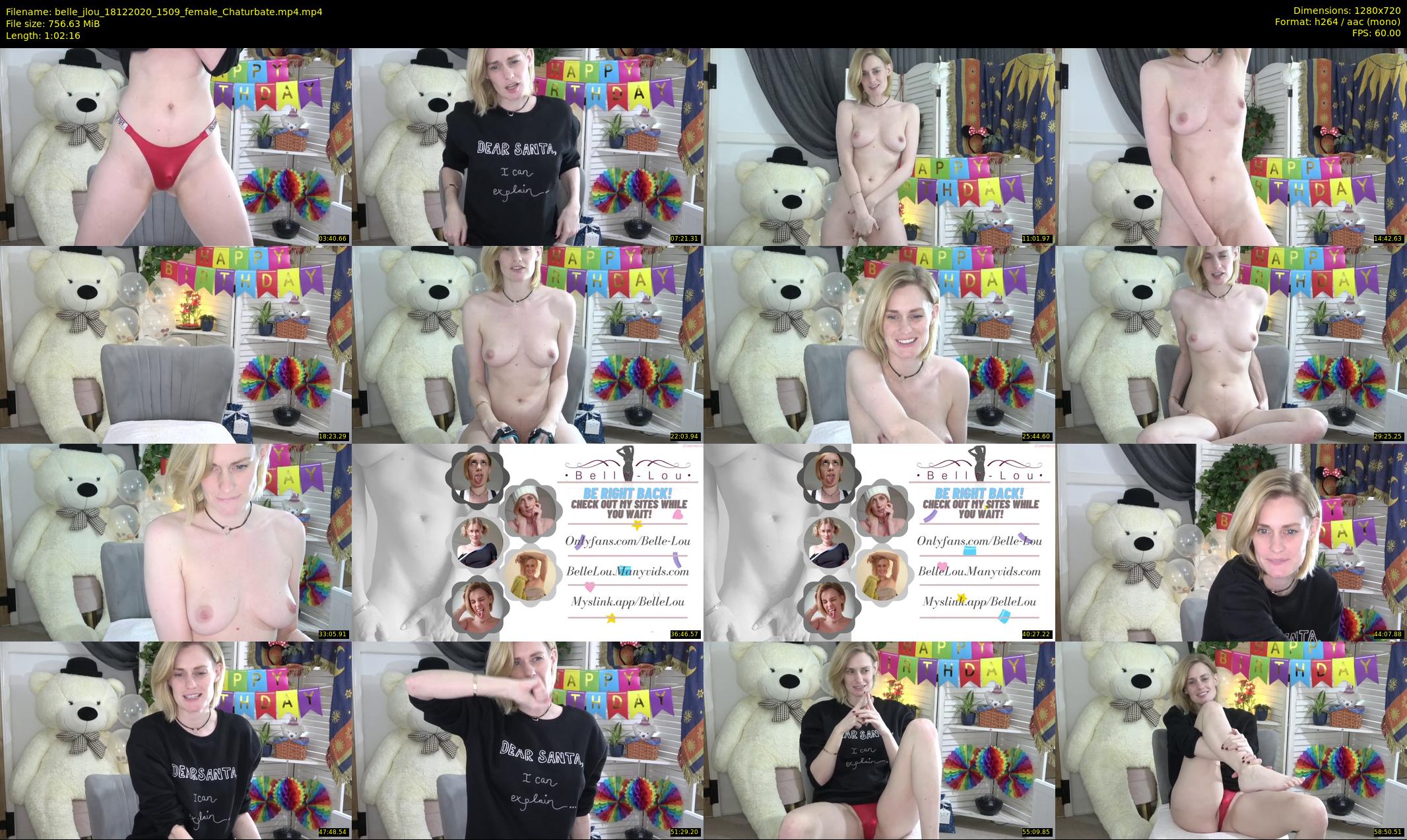 belle_jlou — 63 minute Chaturbate female cam show recording, 720p, Dec 18, 2020