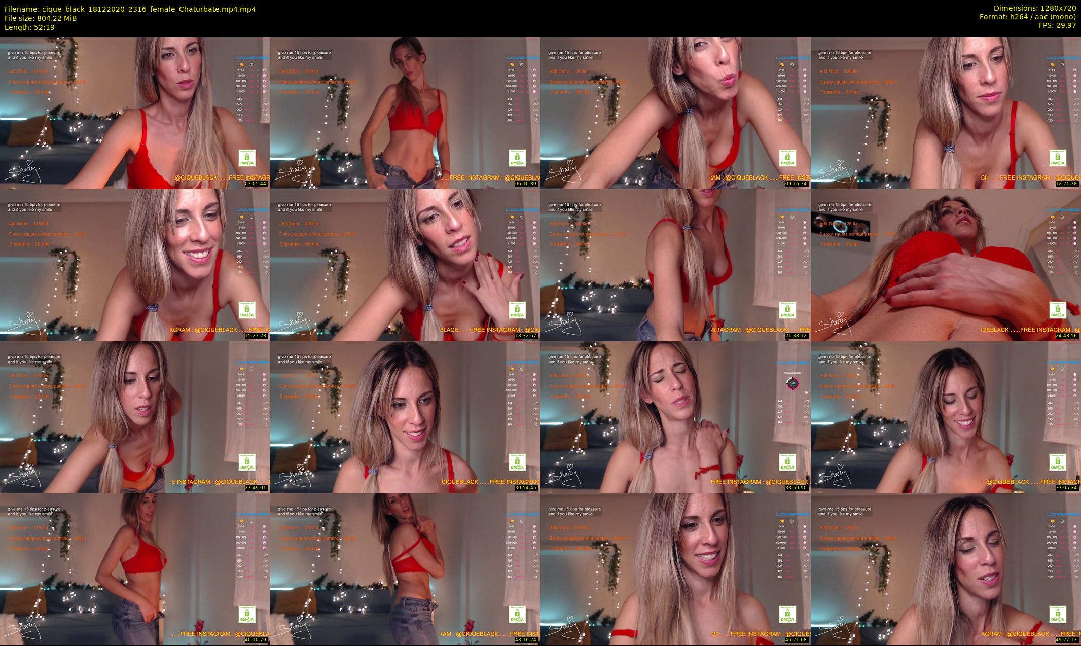 cique_black — 53 minute Chaturbate female cam show recording, 720p, Dec 18, 2020