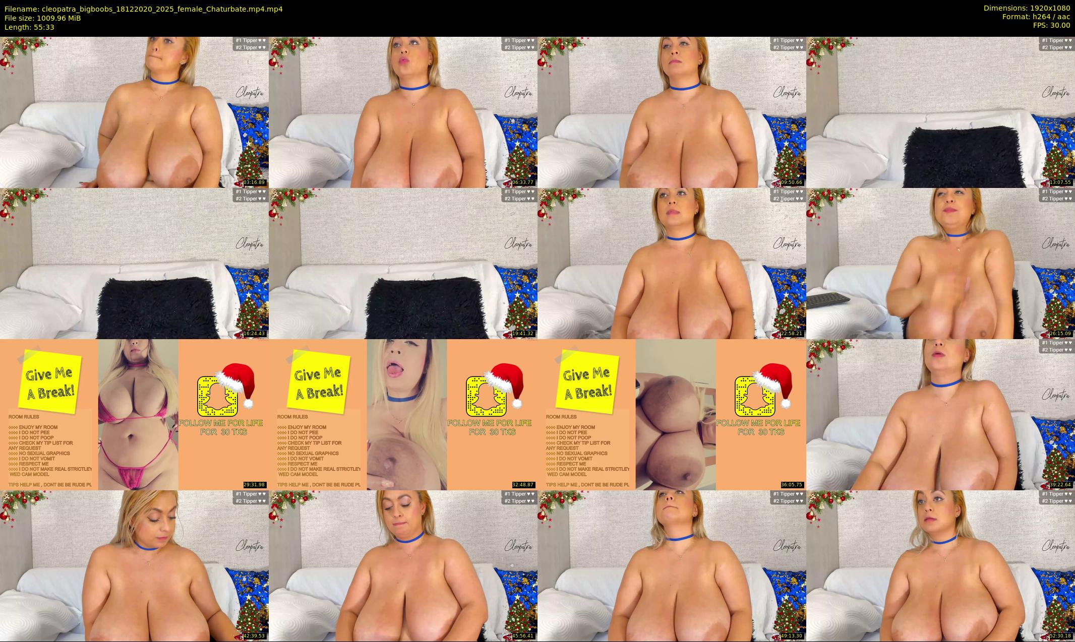 cleopatra_bigboobs — 56 minute Chaturbate female cam show recording, 1080p, Dec 18, 2020