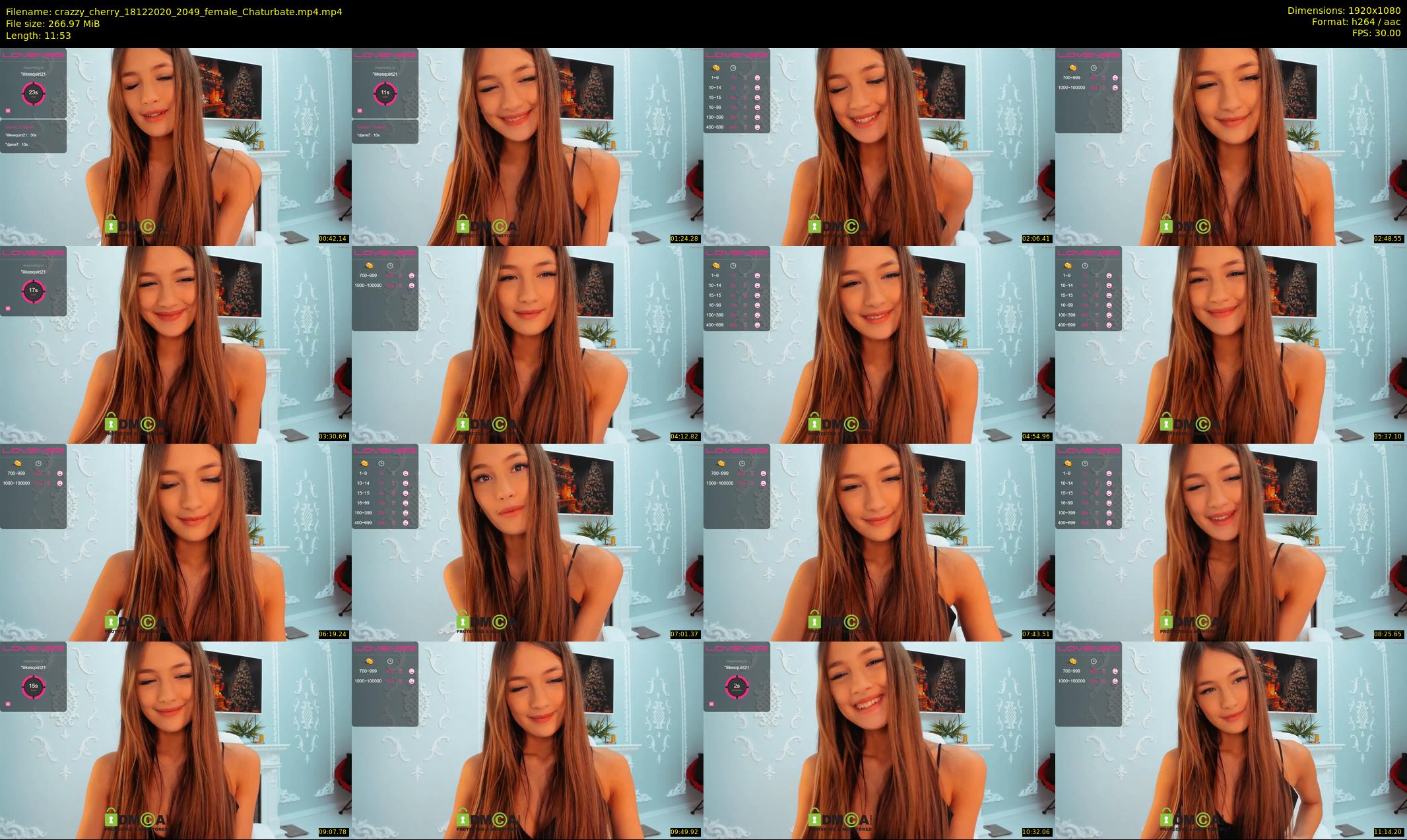 crazzy_cherry — 12 minute Chaturbate female cam show recording, 1080p, Dec 18, 2020