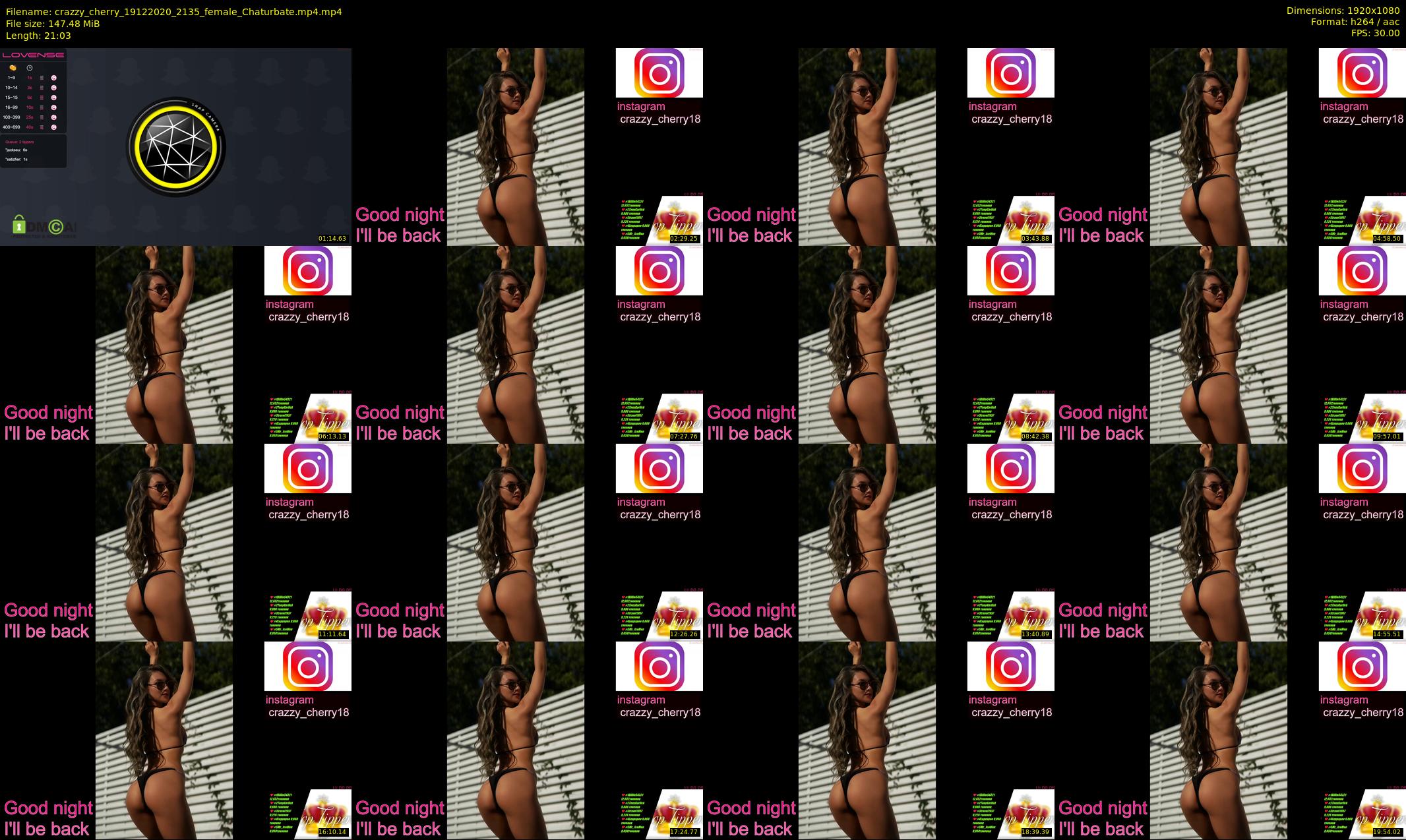 crazzy_cherry — 22 minute Chaturbate female cam show recording, 1080p, Dec 19, 2020