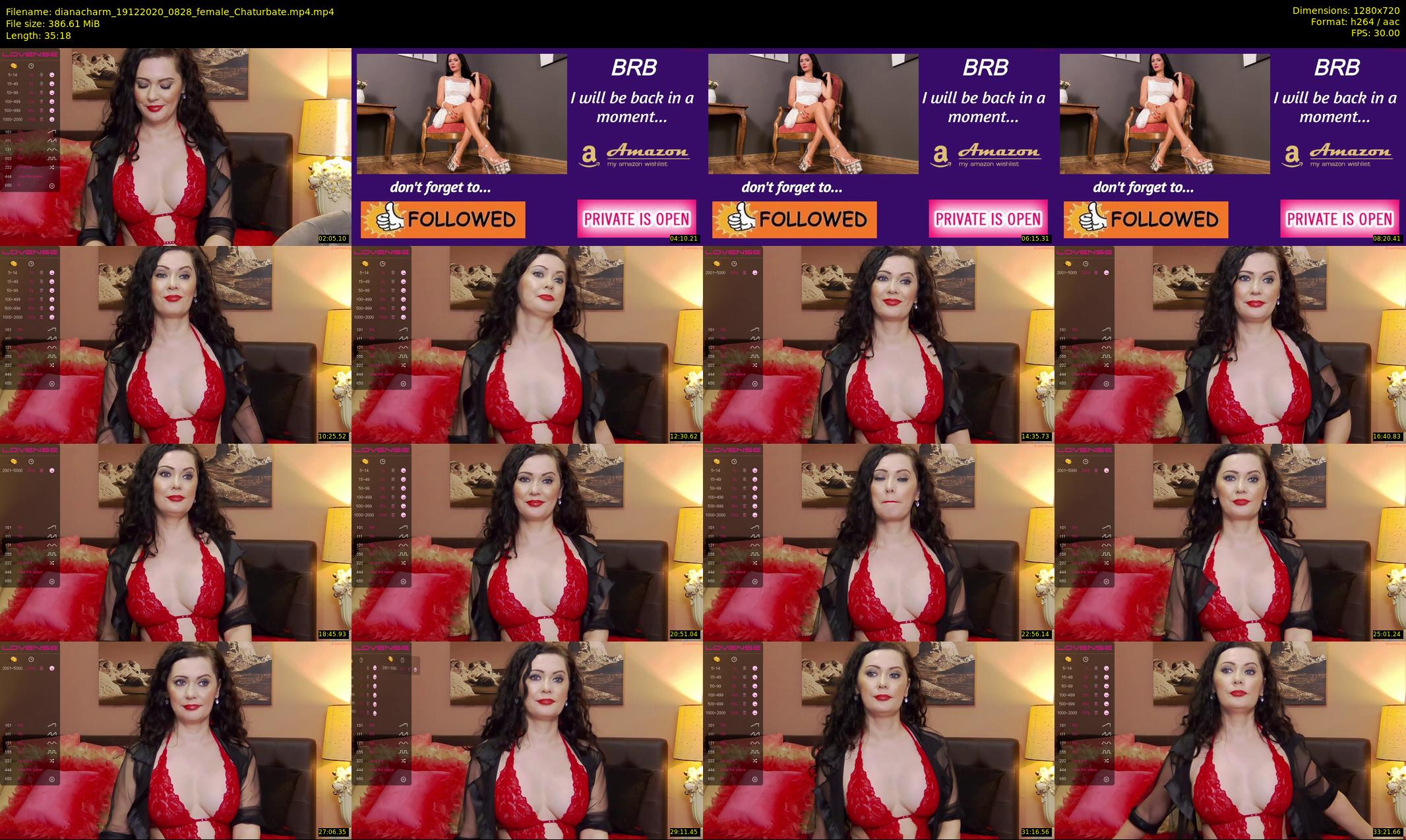 dianacharm — 36 minute Chaturbate female cam show recording, 720p, Dec 19, 2020